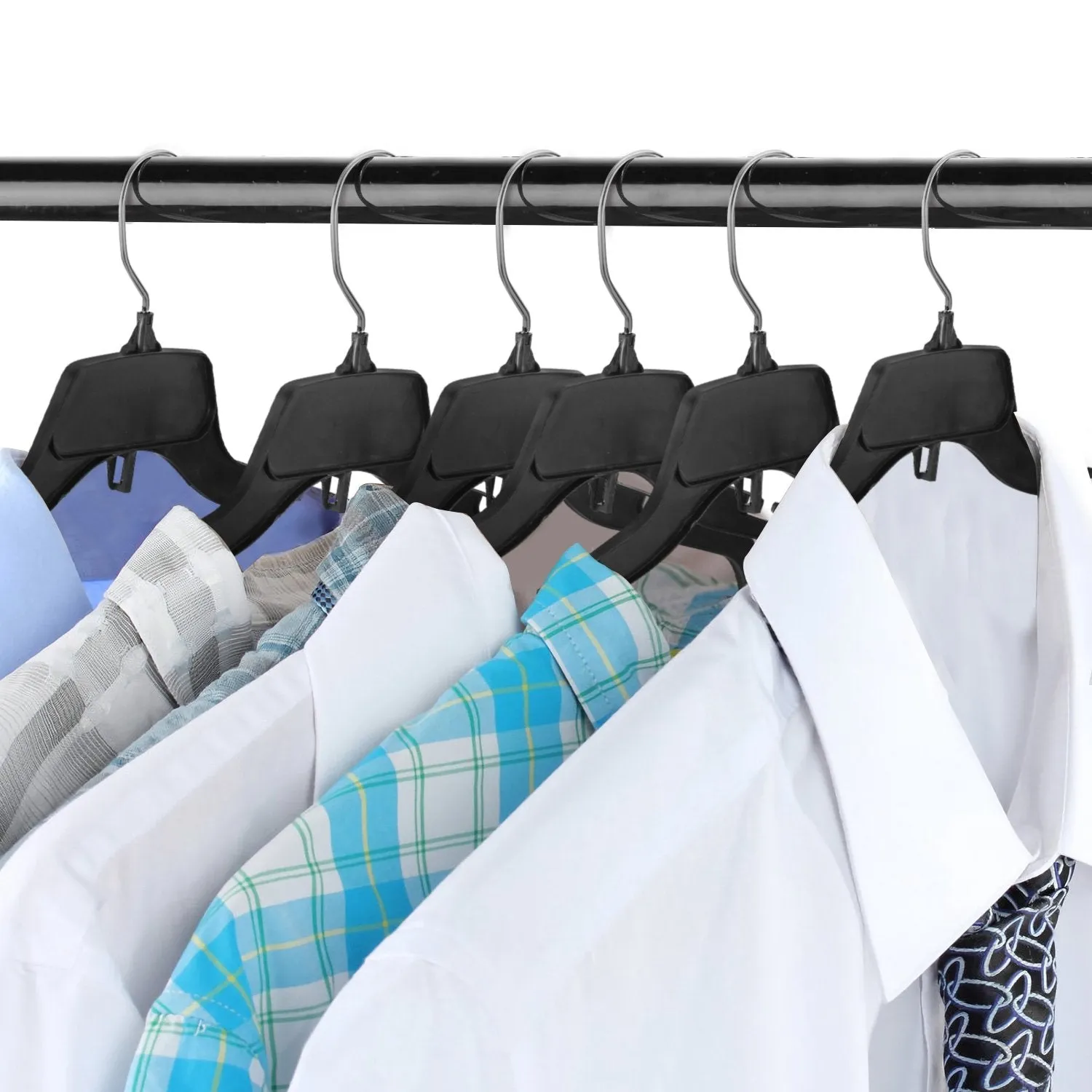 10-Pack: Clothes Hanger Non-Slip Notched Space-Saving