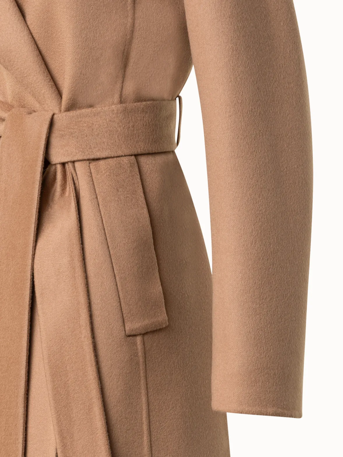 100% Cashmere Wrap Coat in Trench Style