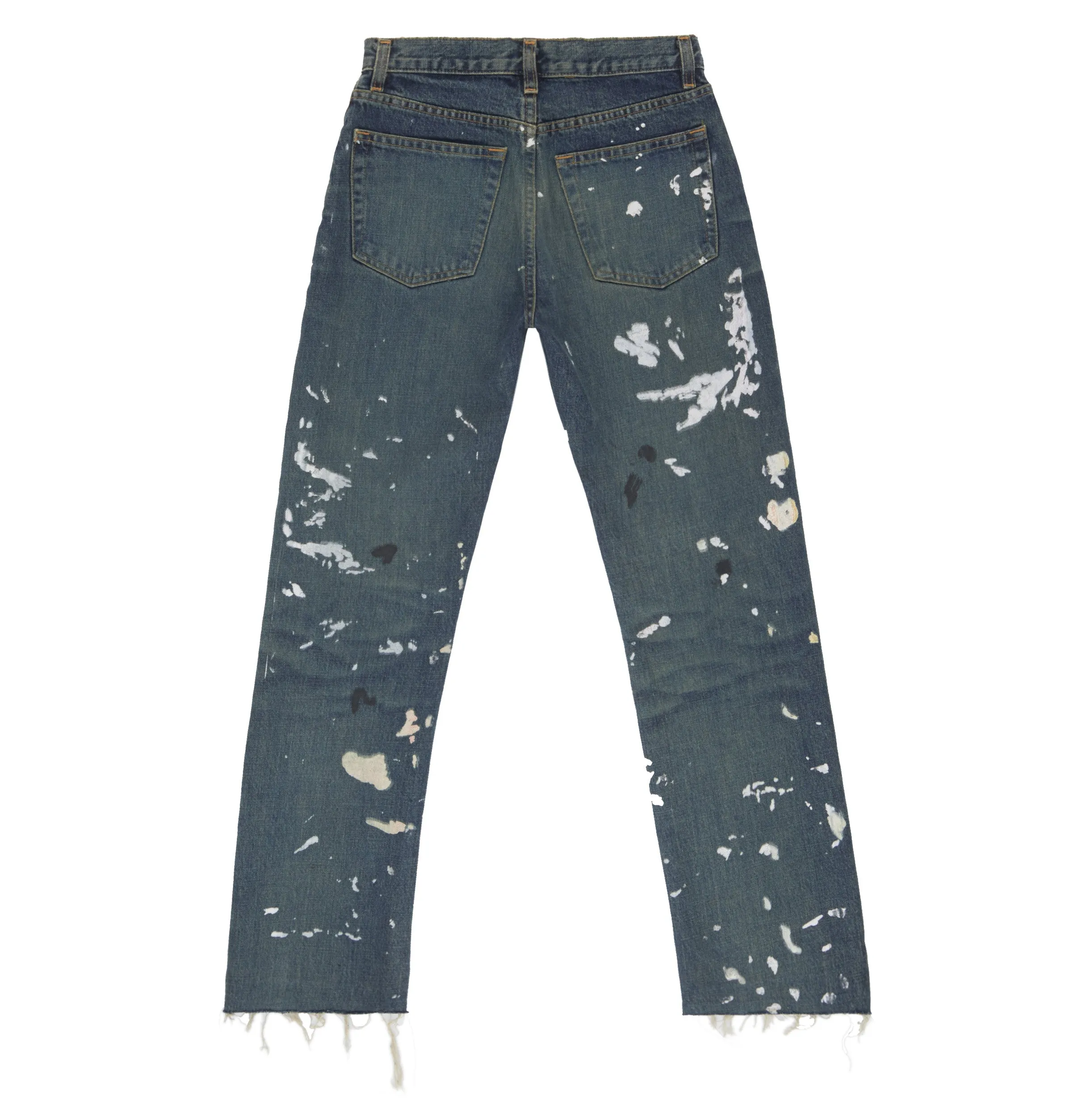 1998 Vintage Sanded Broken Denim Painter Jeans (Medium Wash, Size 26)