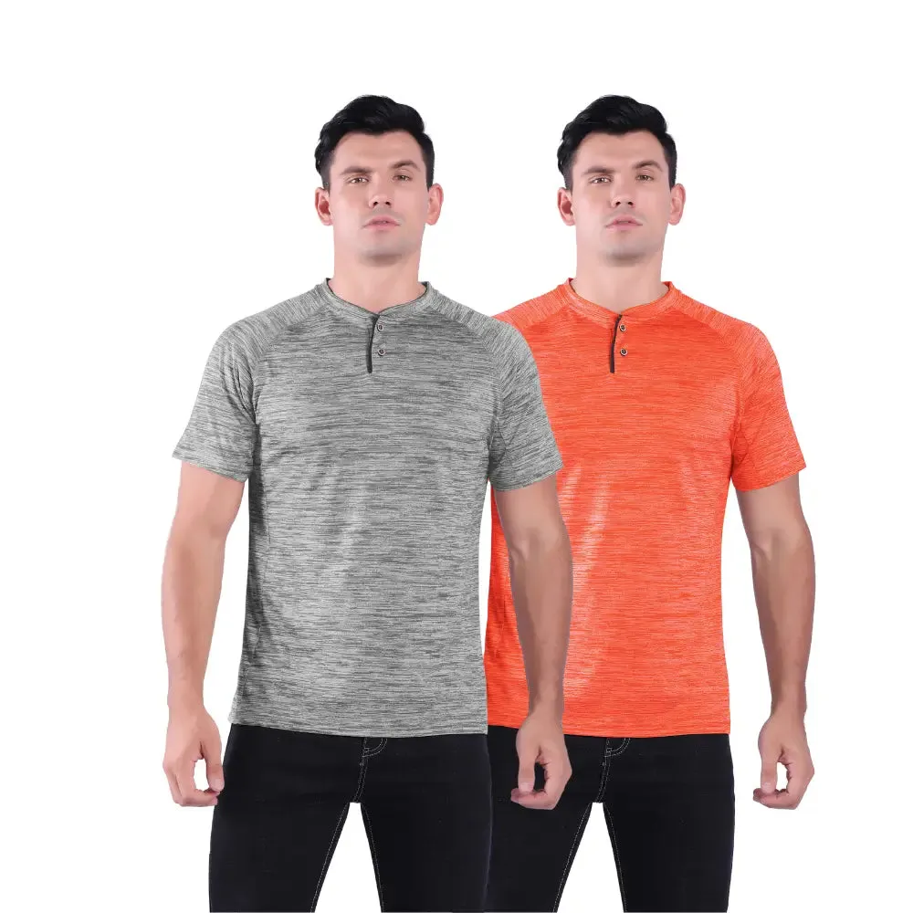 2 Pack Men's Henley Shirts