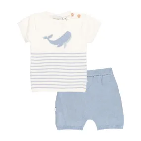 2 Piece Knit Short Set Whale