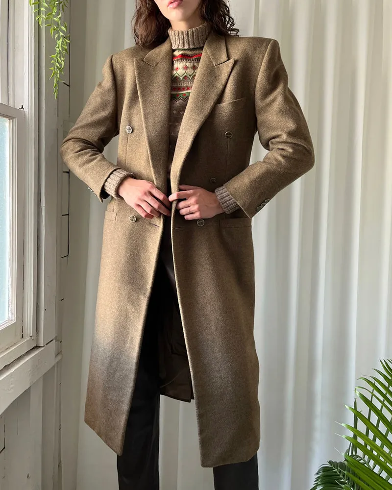 90s Versace Cashmere Blend Overcoat | M