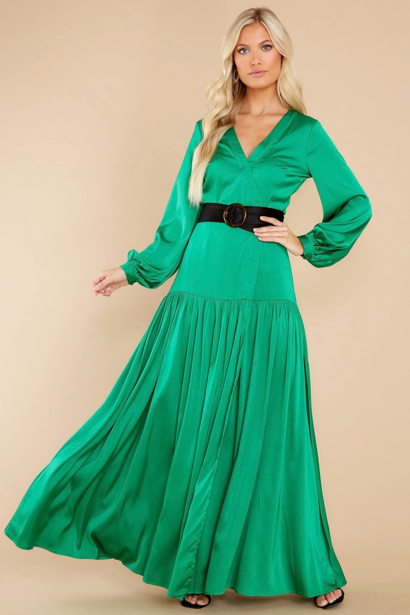 A Vogue Idea Emerald Green Maxi Dress