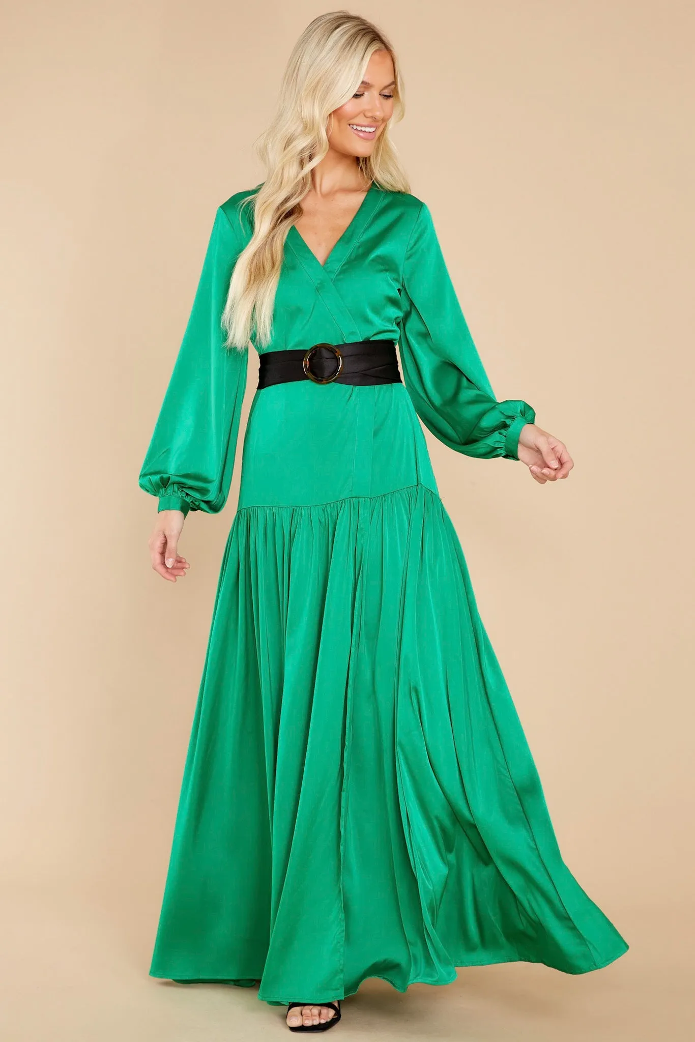 A Vogue Idea Emerald Green Maxi Dress