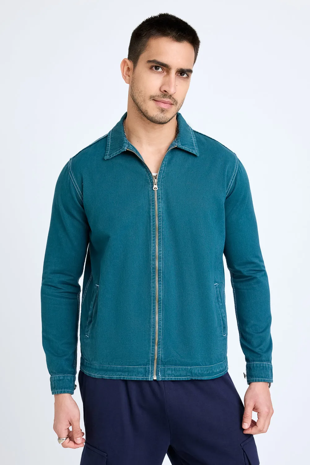 Aegean Contrast Men's Shacket