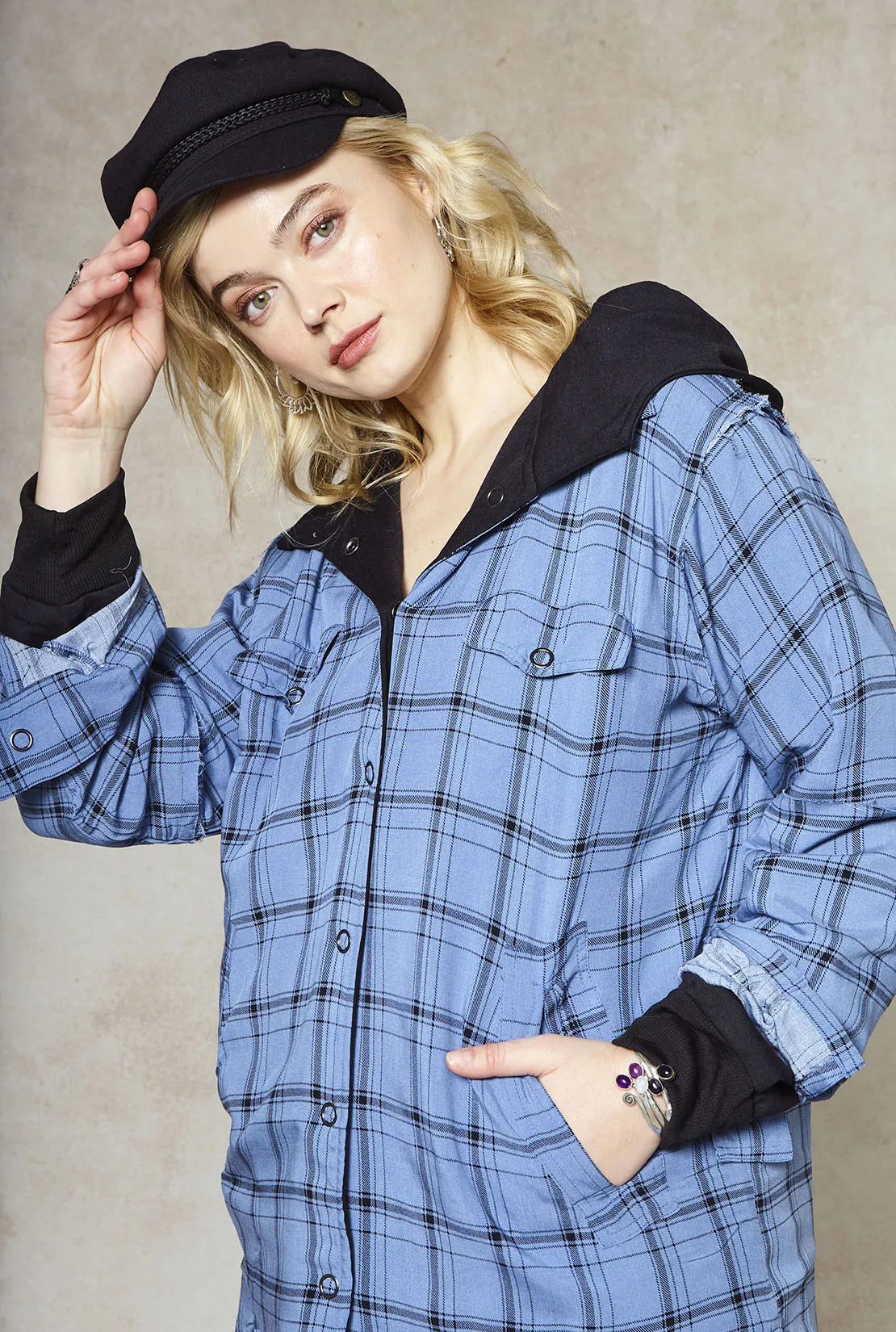 Alice Plaid Hoodie Sweatshirt