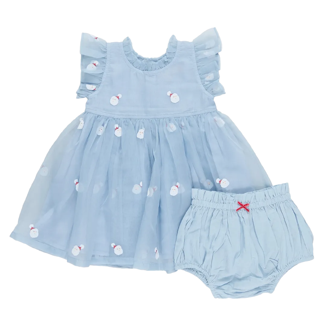 Baby Girls Organza Jennifer Dress Set - Winter Santa