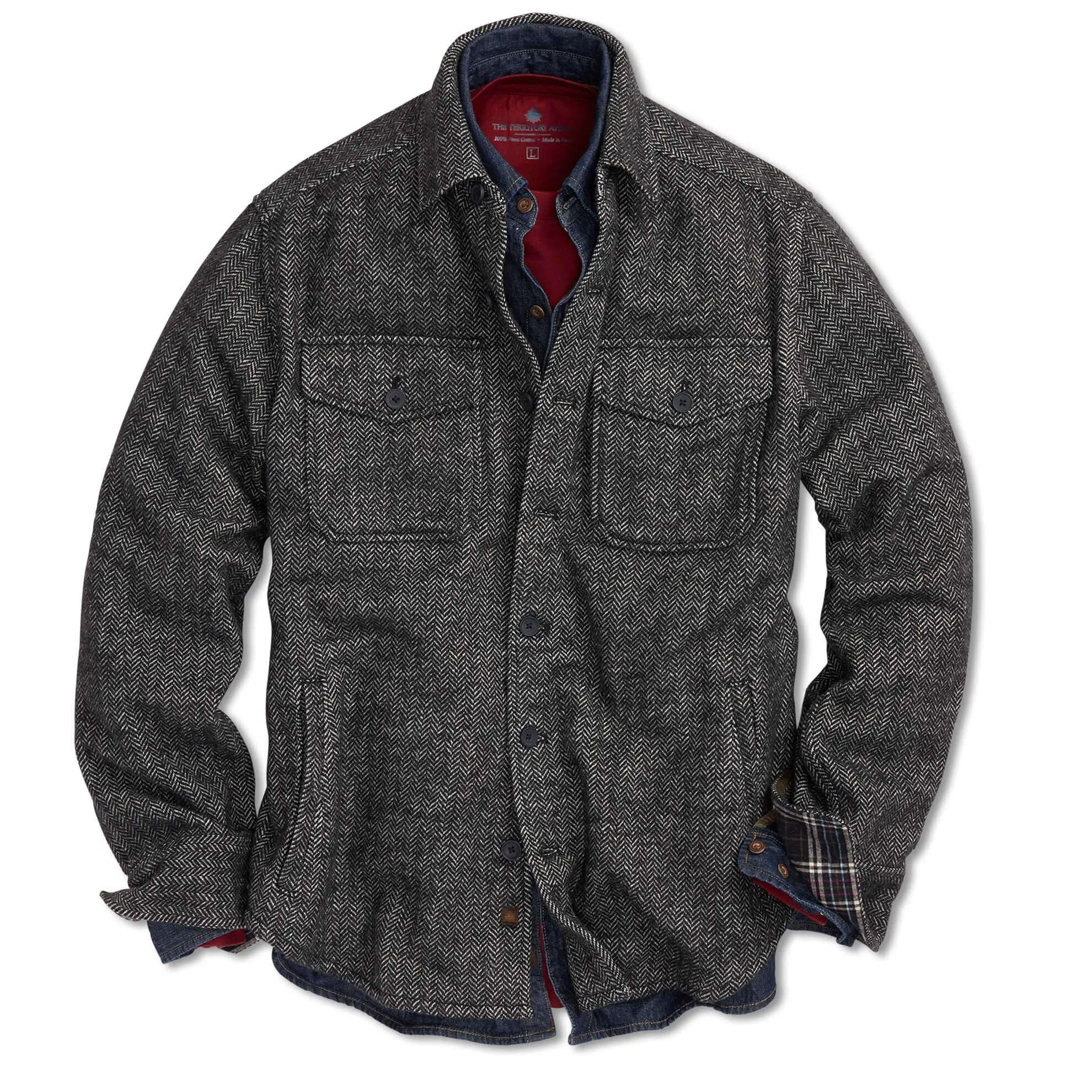 Back East Herringbone Shacket