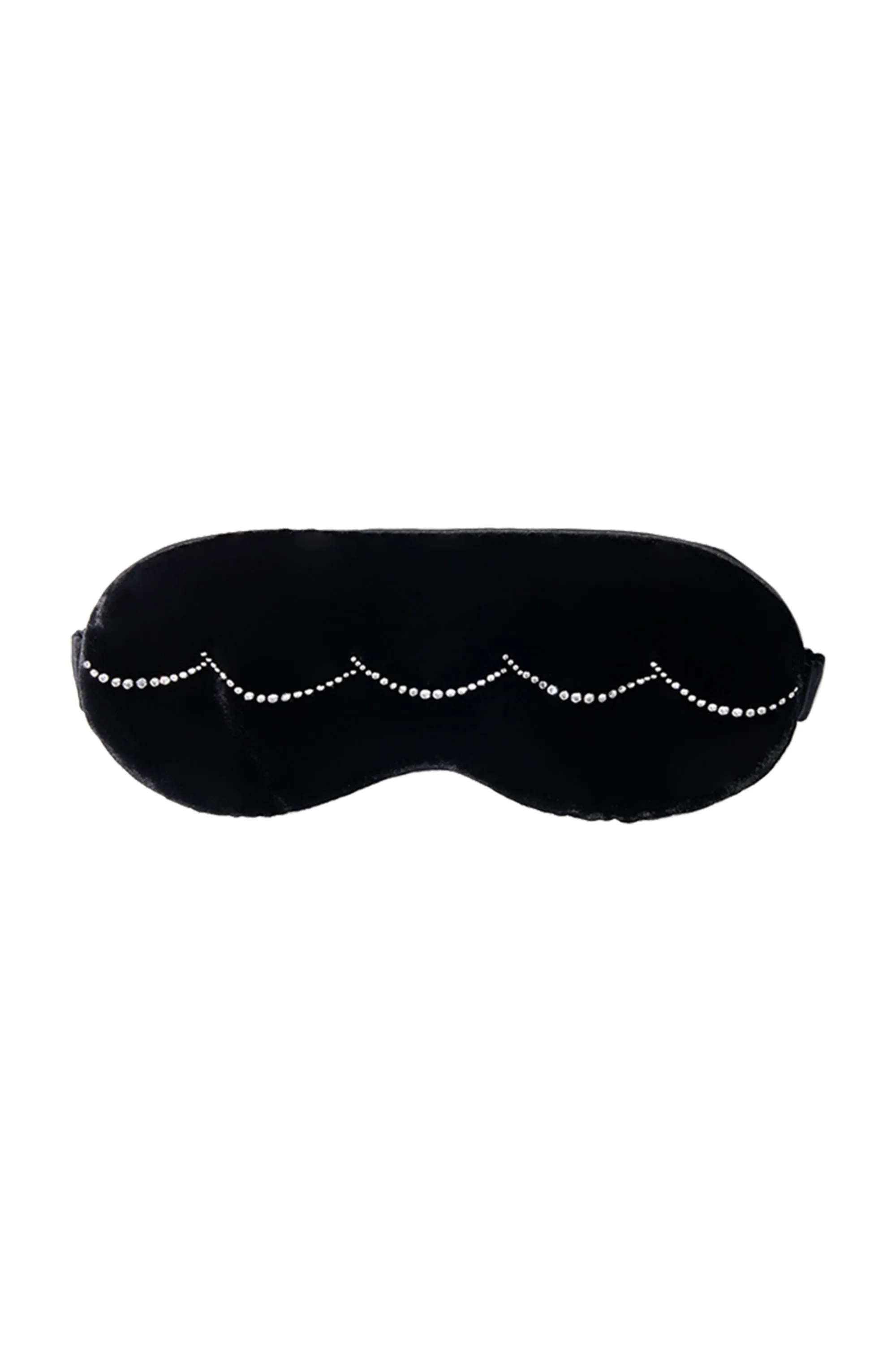 Black Velvet Crystal Eye Mask