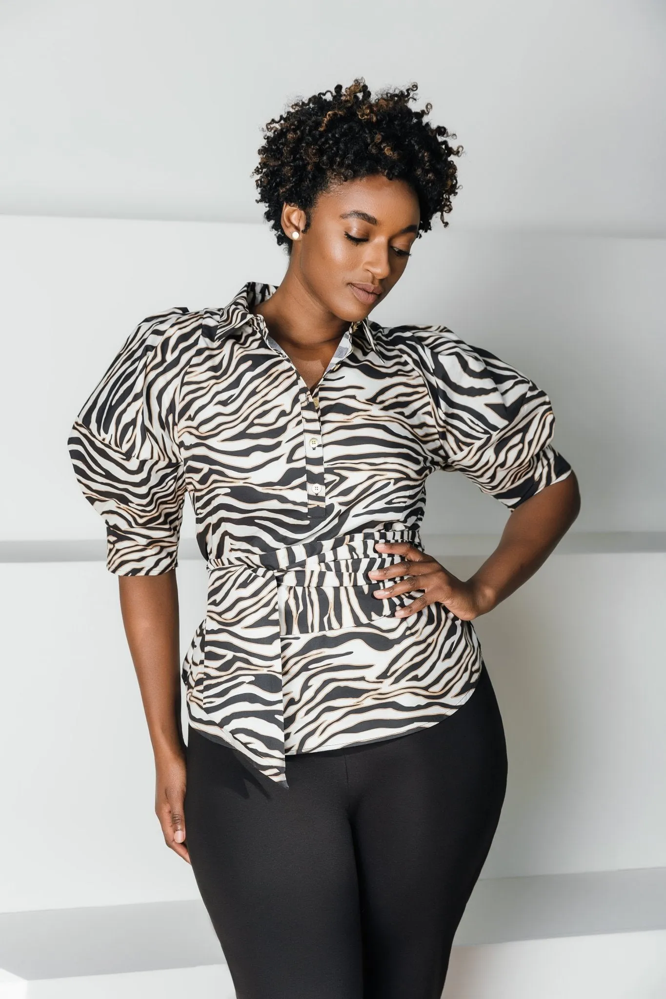 Black Zebra Javello Blouse