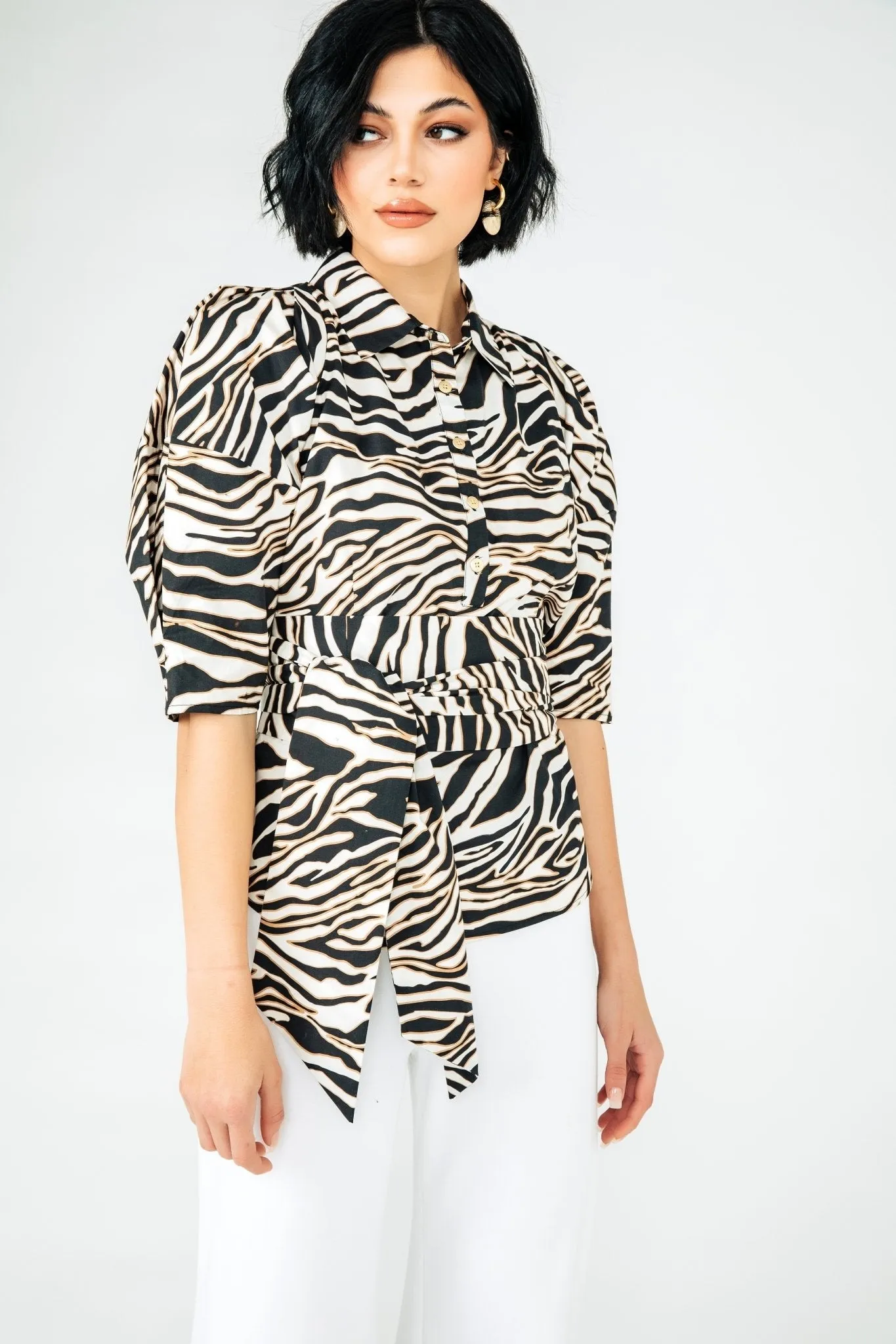 Black Zebra Javello Blouse