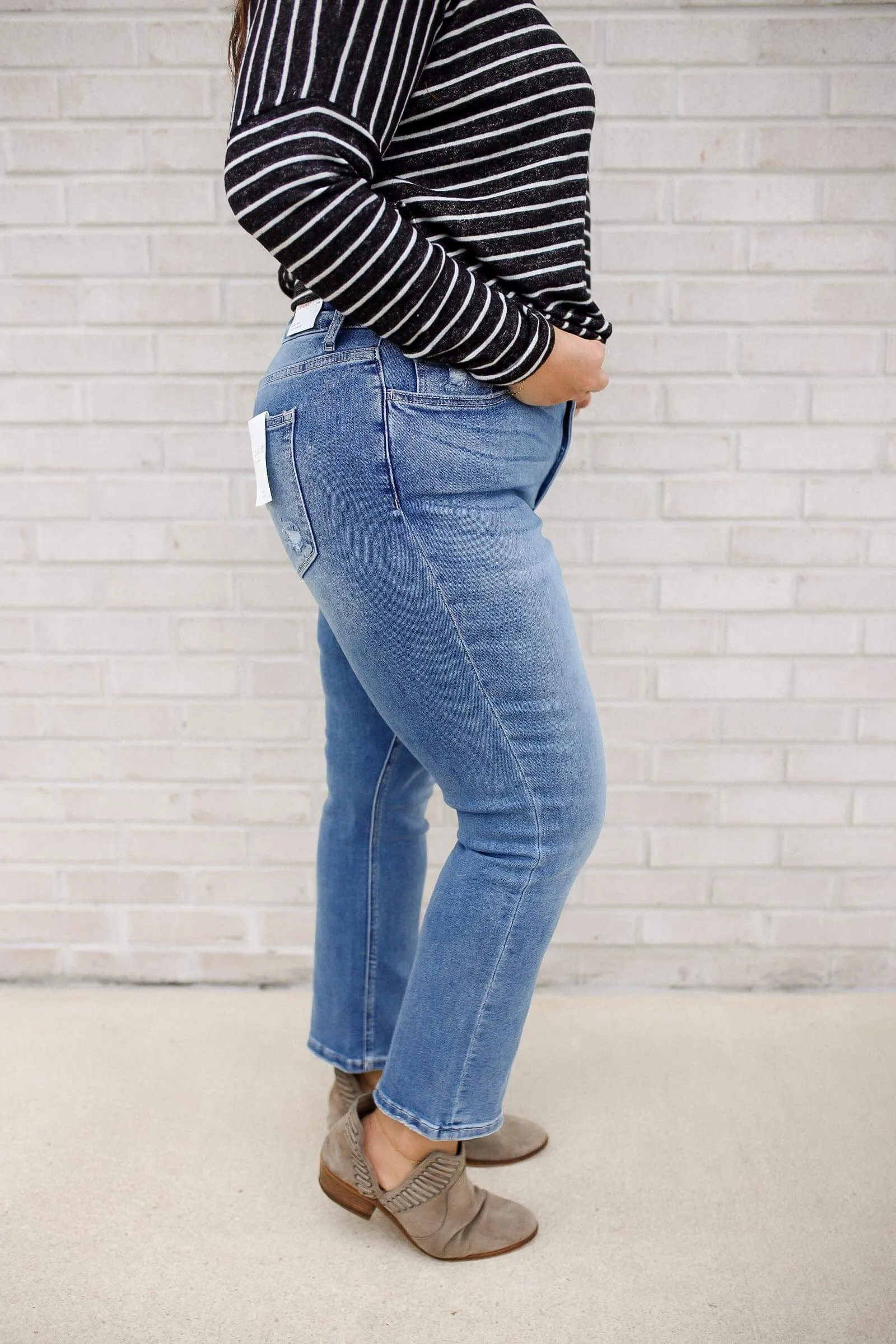 Bridget High Rise Slim StraightJeans Plus/Reg