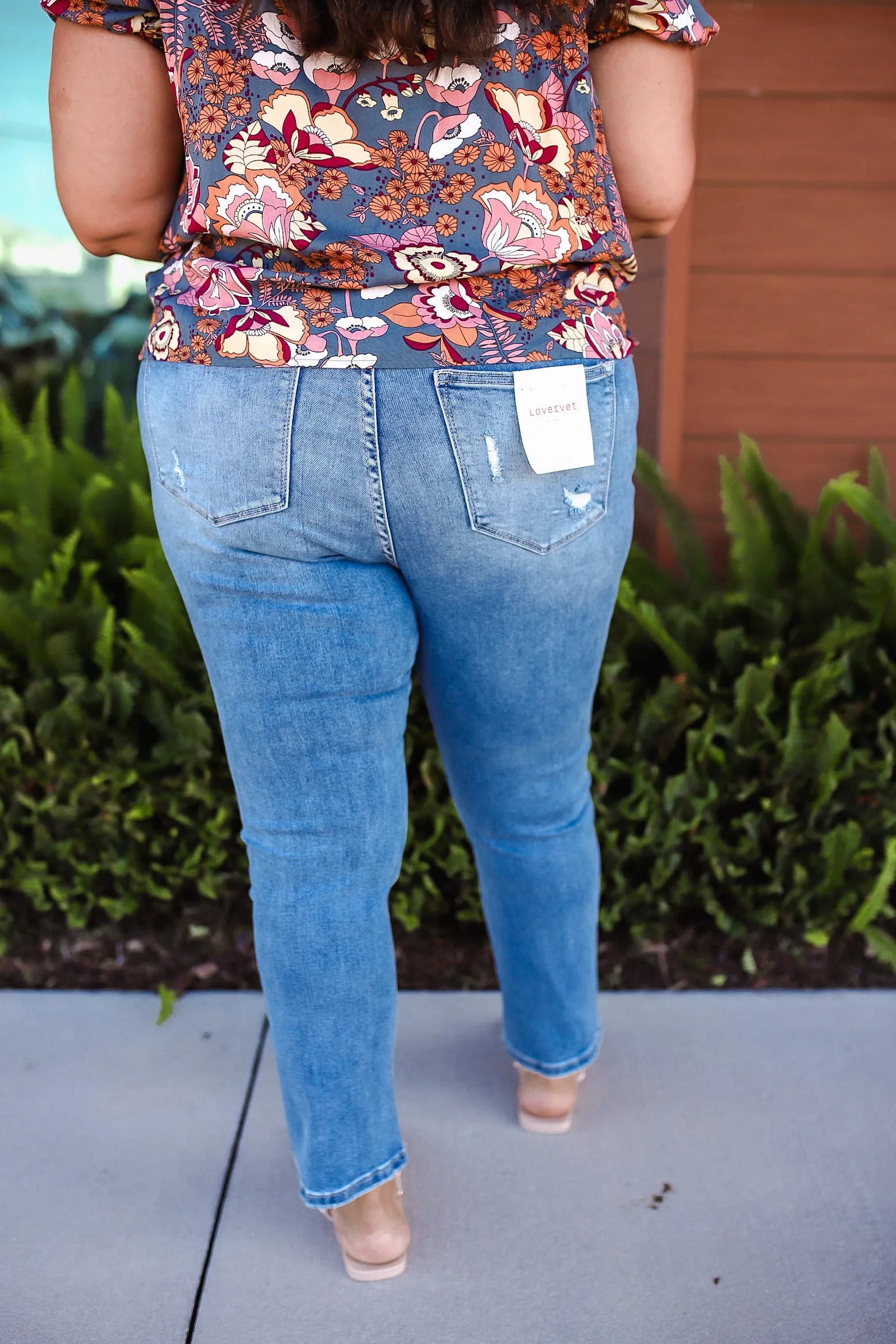 Bridget High Rise Slim StraightJeans Plus/Reg