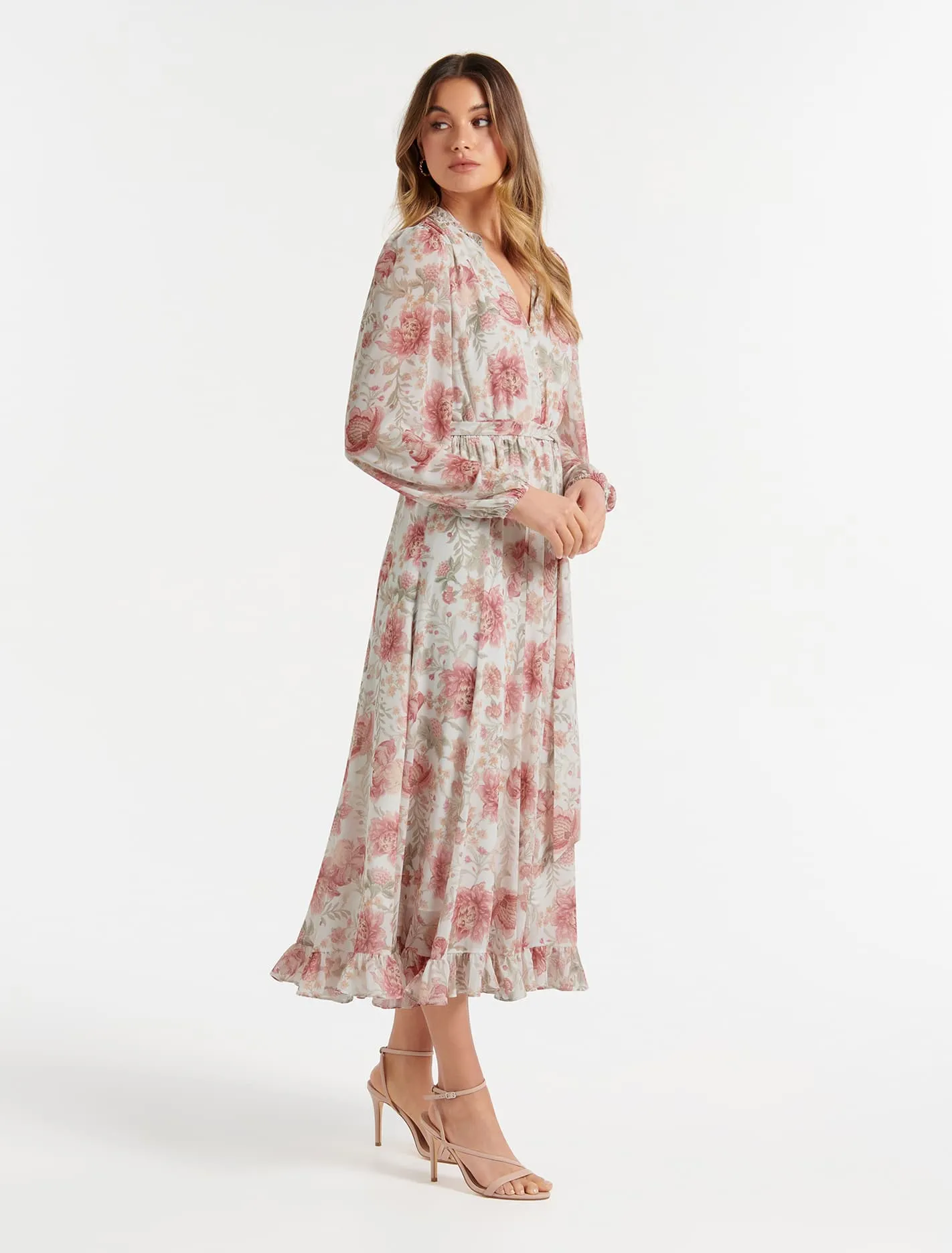 Camille Petite Printed Midi Dress