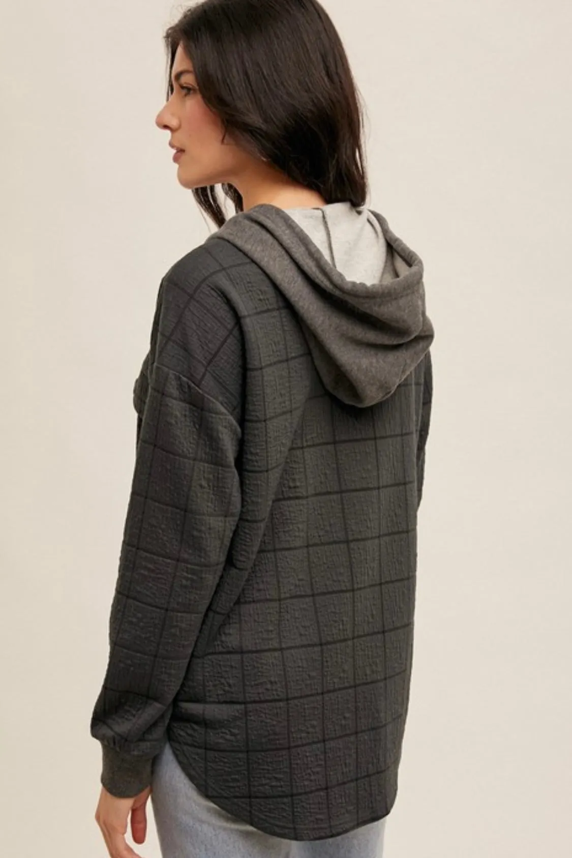 Checked Hooded Shacket - 3 Colors!