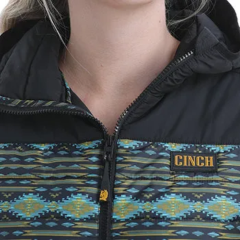 Cinch Women's Black, Green and Yellow Aztec Coat