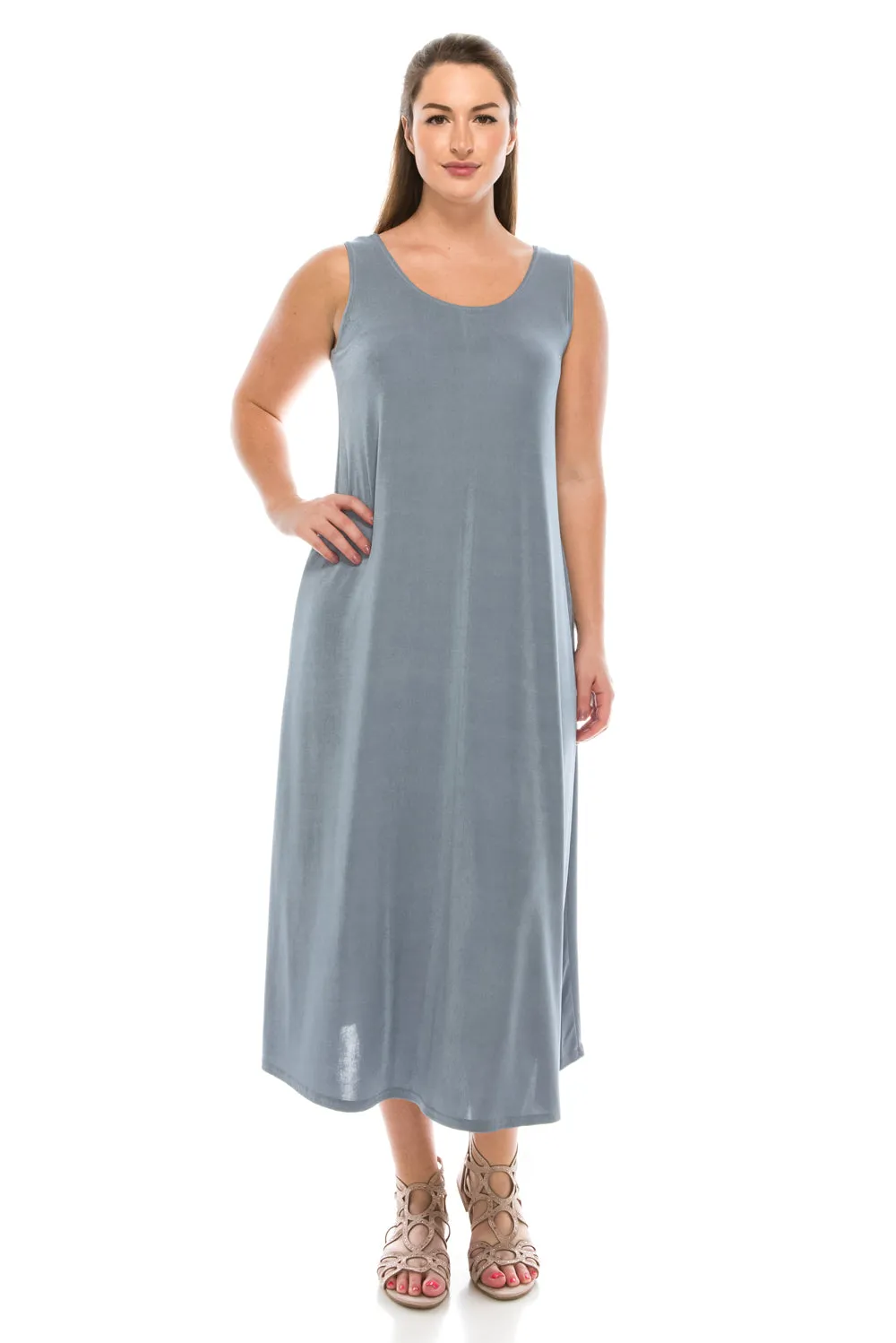 Classic Stretch Tank Maxi Dress-7000BN-TRS1