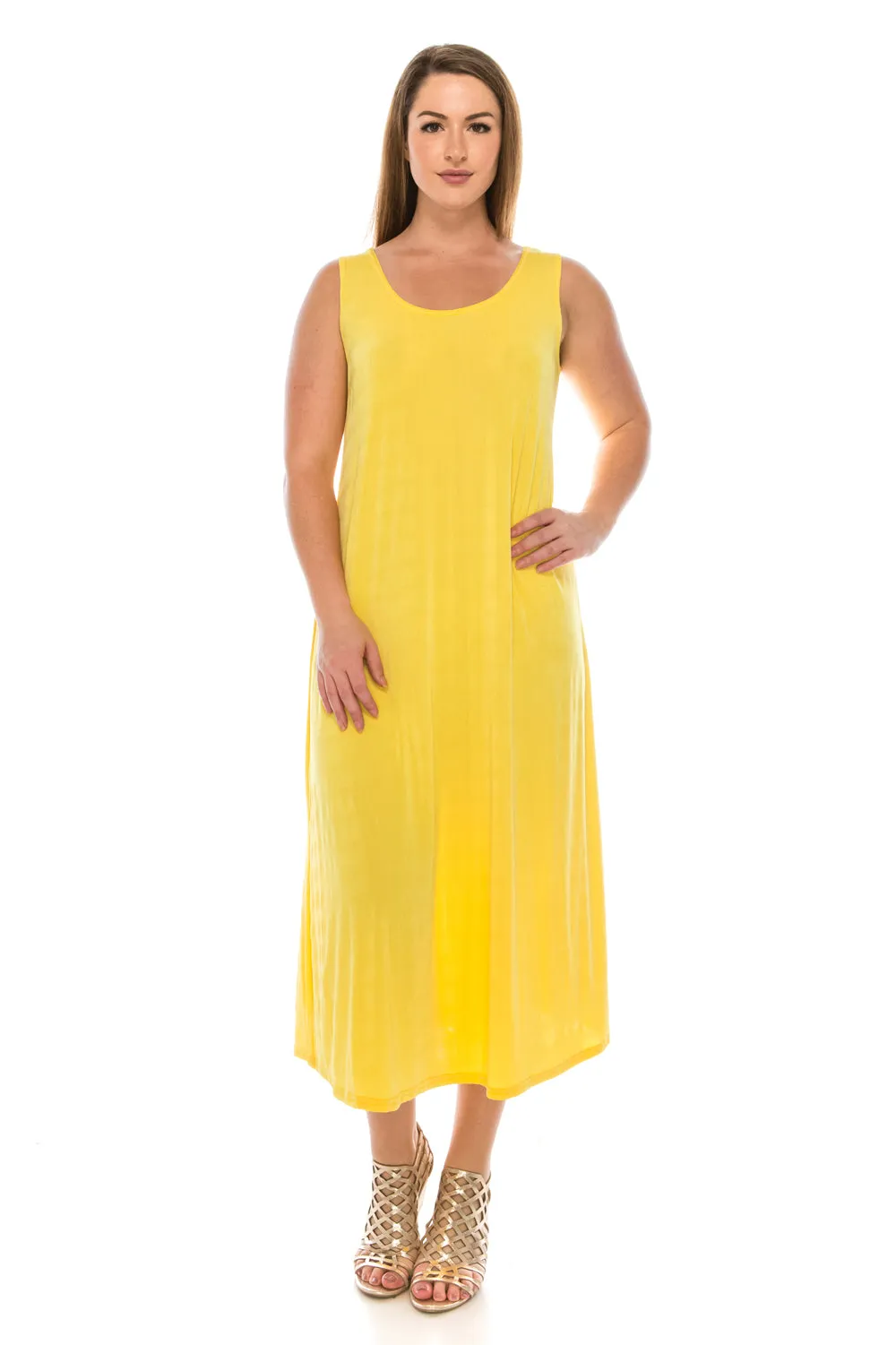 Classic Stretch Tank Maxi Dress-7000BN-TRS1