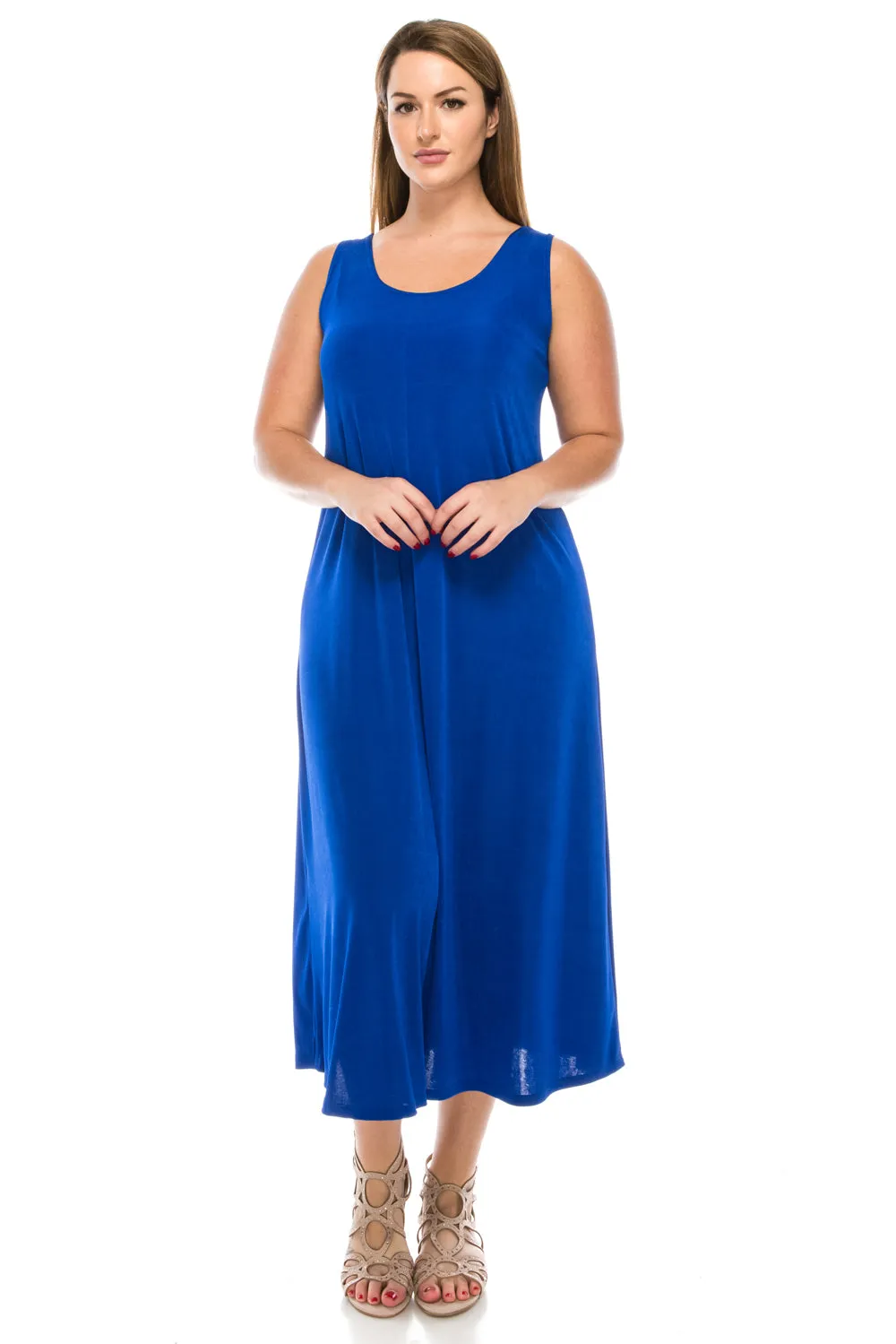 Classic Stretch Tank Maxi Dress-7000BN-TRS1