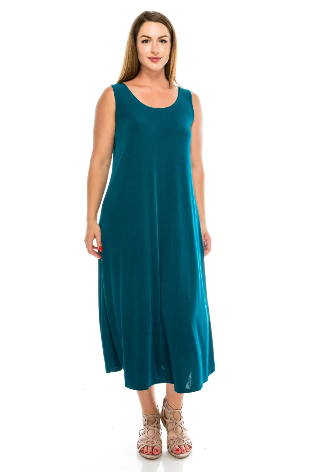 Classic Stretch Tank Maxi Dress-7000BN-TRS1