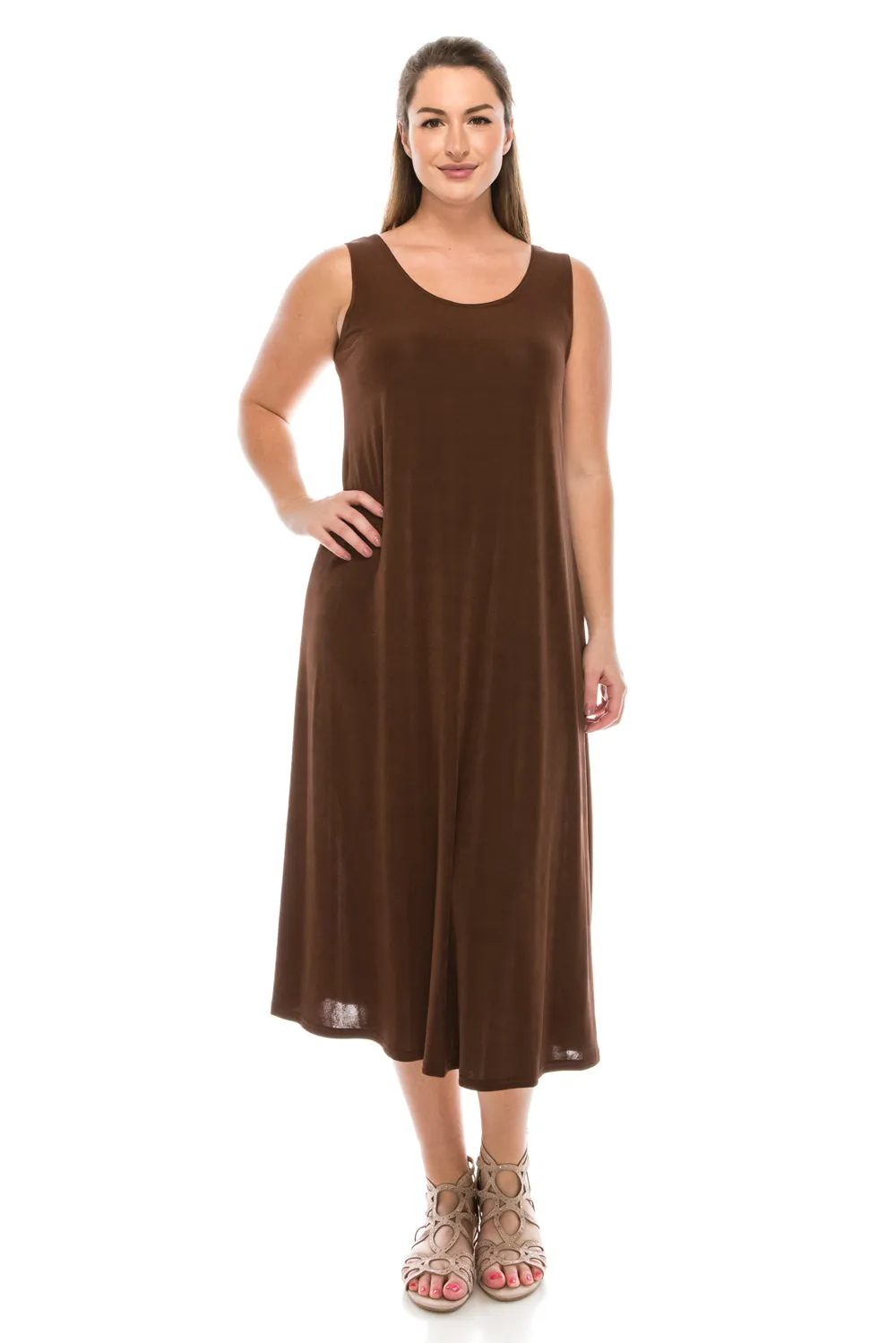 Classic Stretch Tank Maxi Dress-7000BN-TRS1