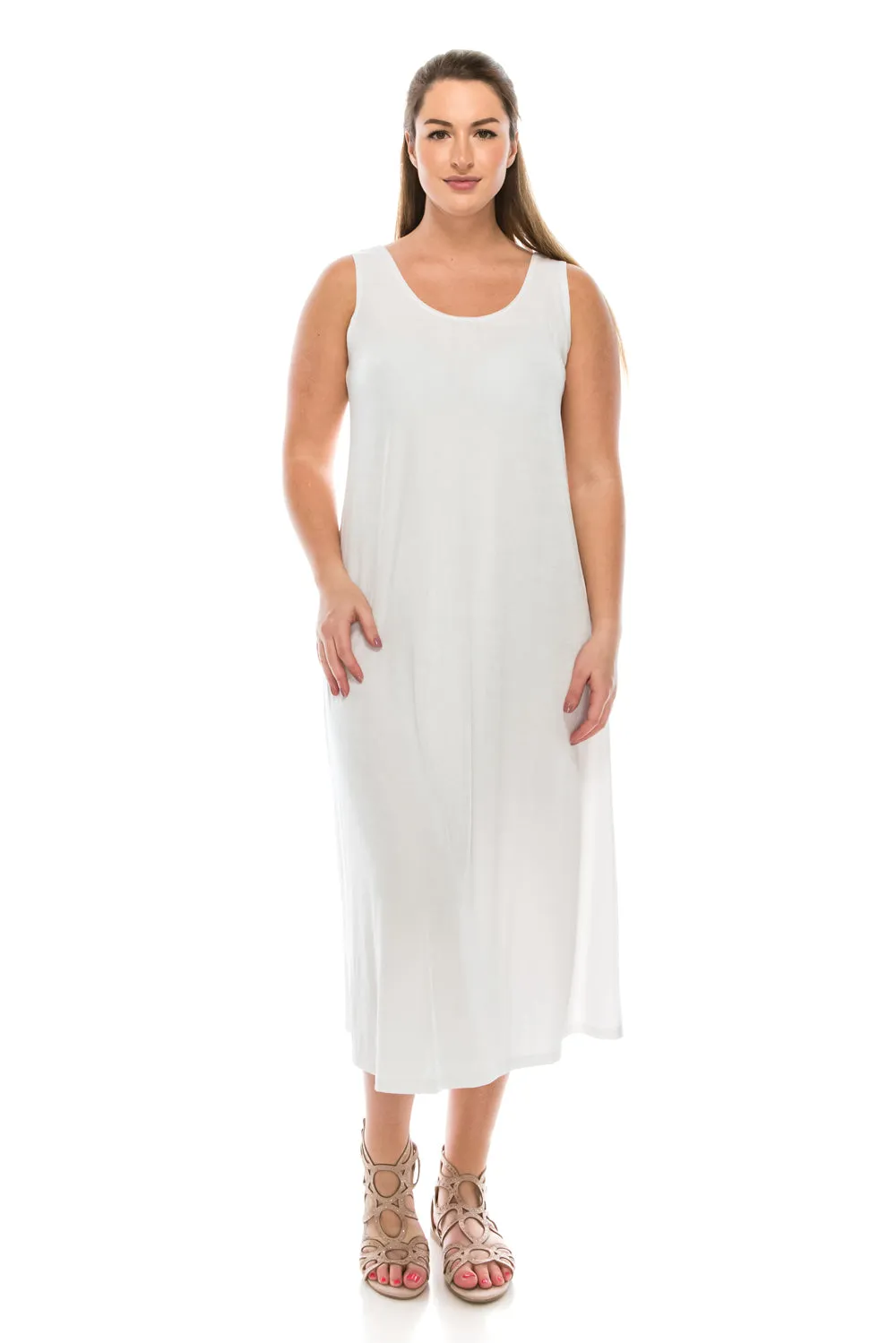 Classic Stretch Tank Maxi Dress-7000BN-TRS1