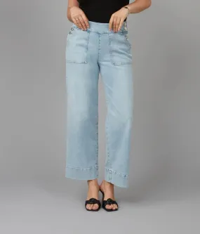 Colette High Rise Wide Leg Jeans - Cool Mist