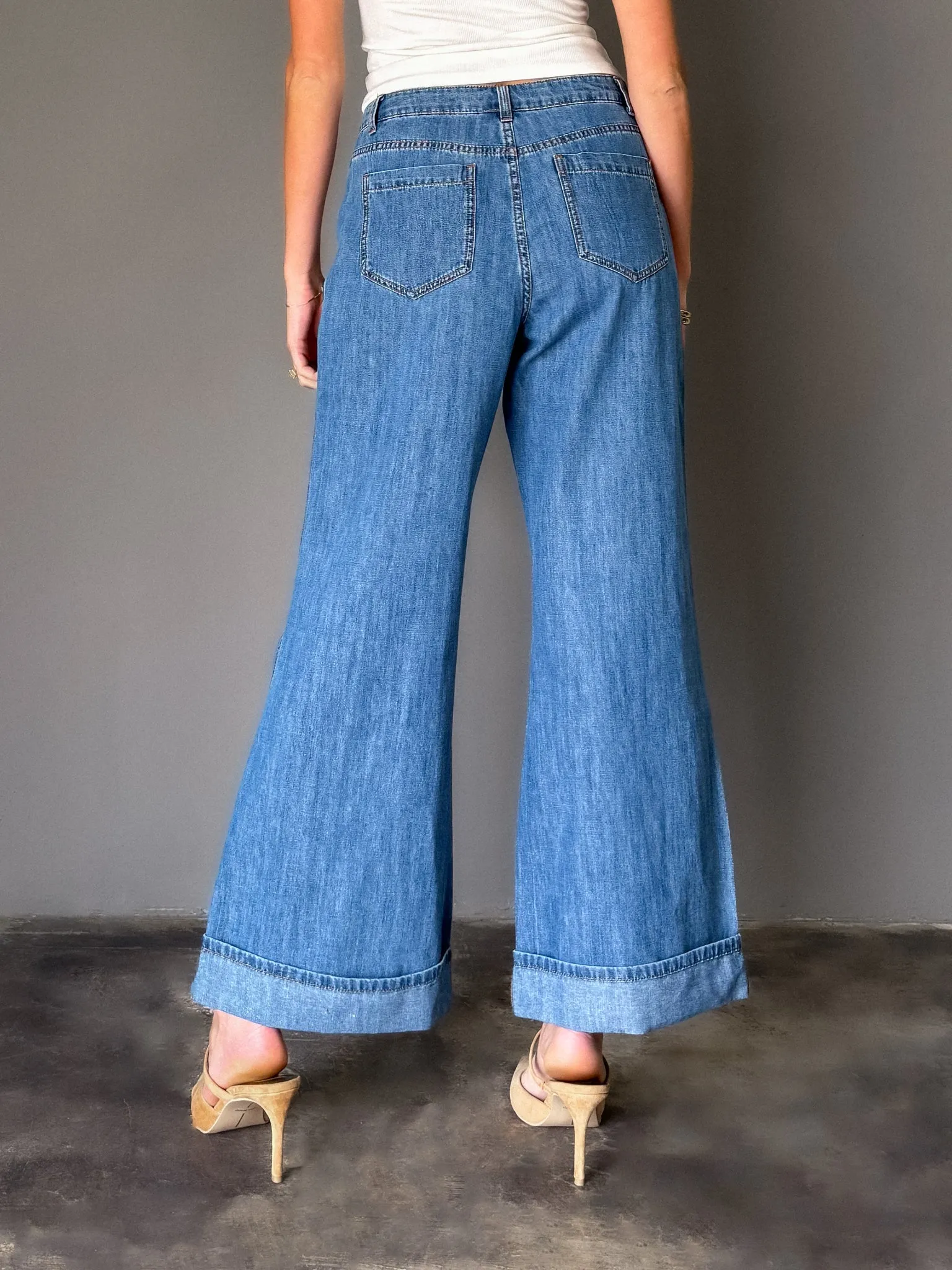 Cora Cuffed Denim Pants