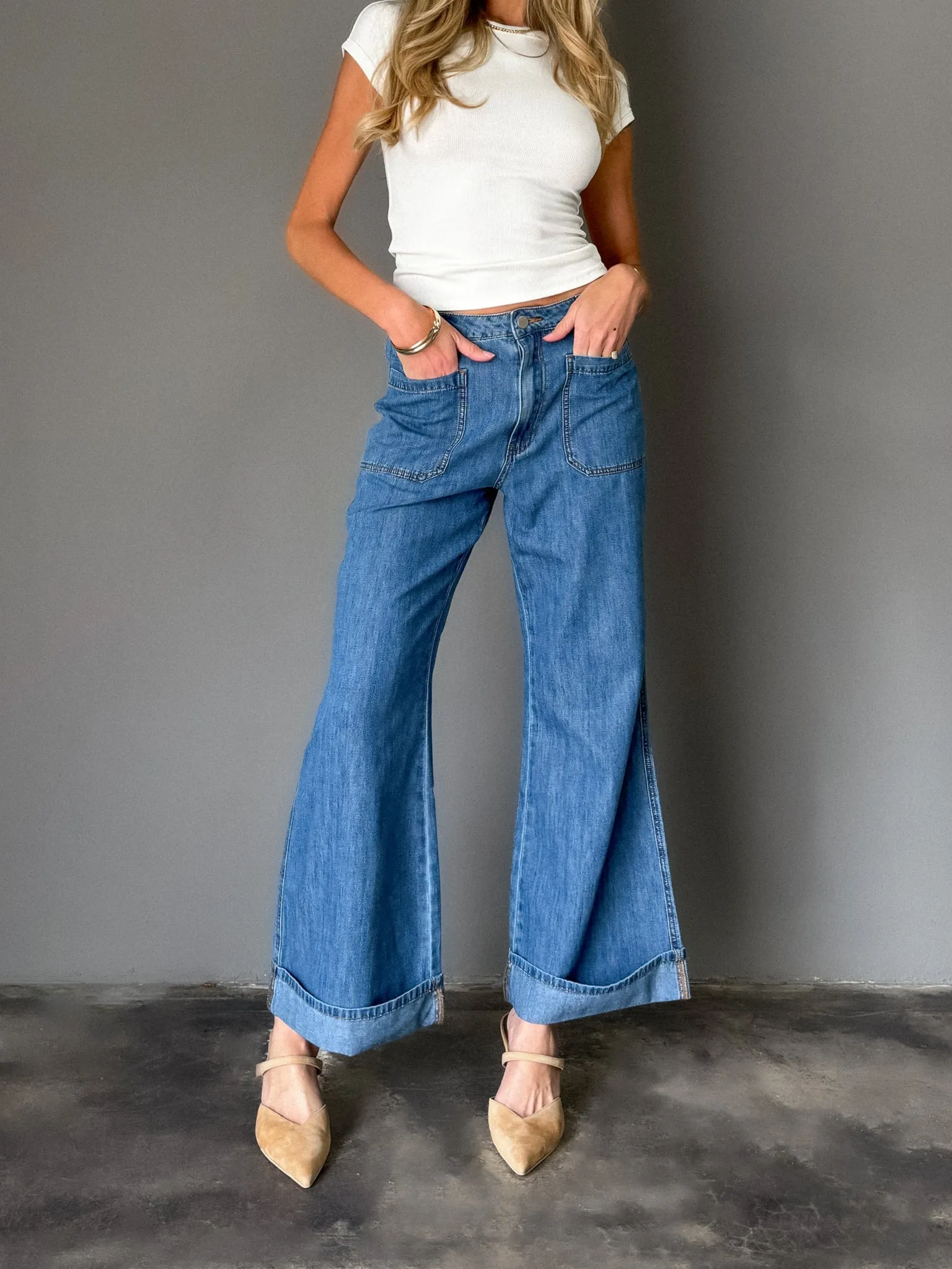 Cora Cuffed Denim Pants