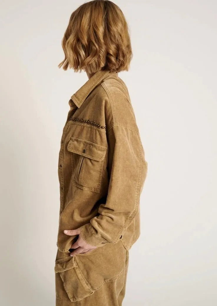 Cord Daria Shacket Camel