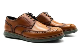 Countryaire Calf Leather Wingtip - Pecan