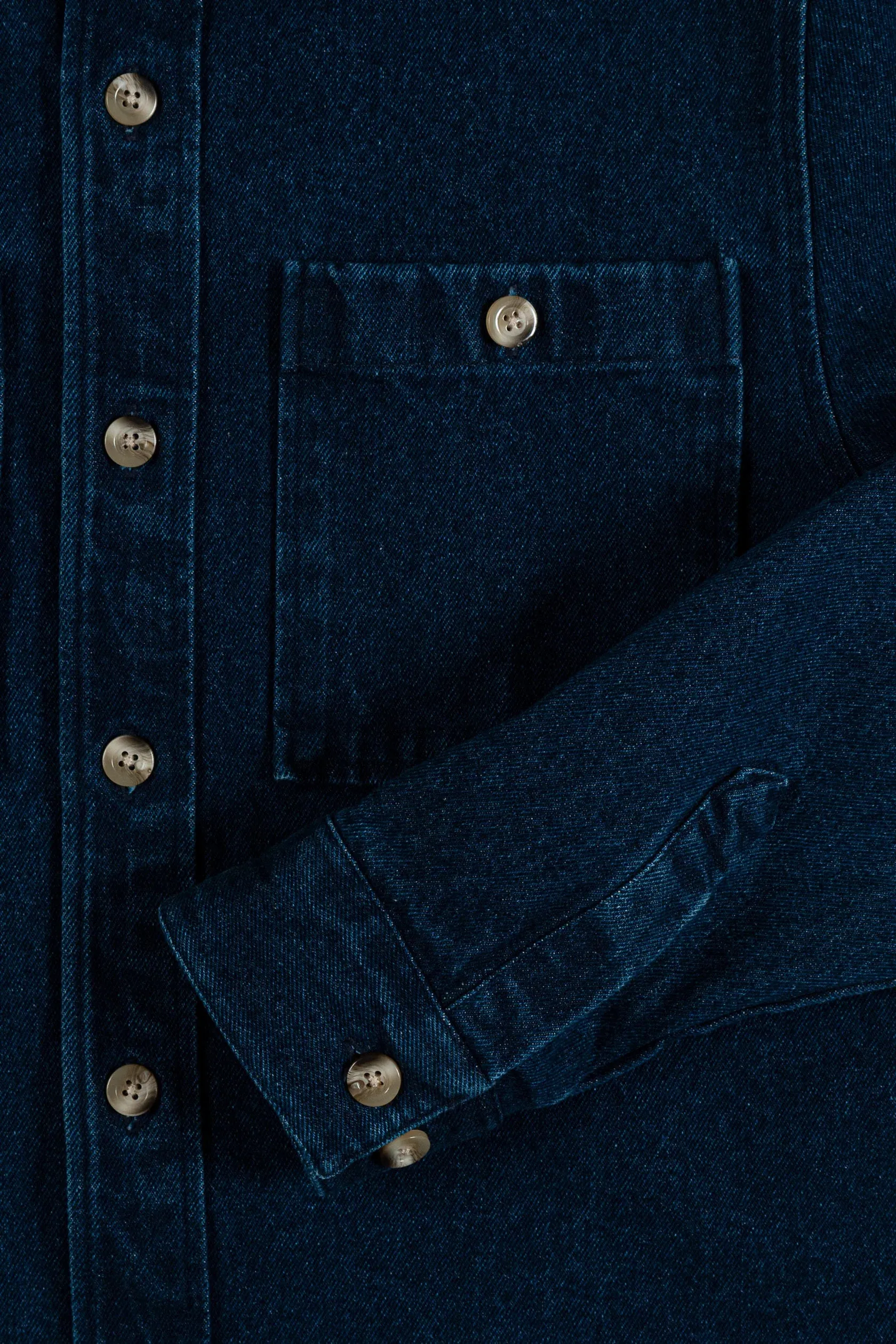 Cuisse de Grenouille Blue Denim Paris Over Shirt