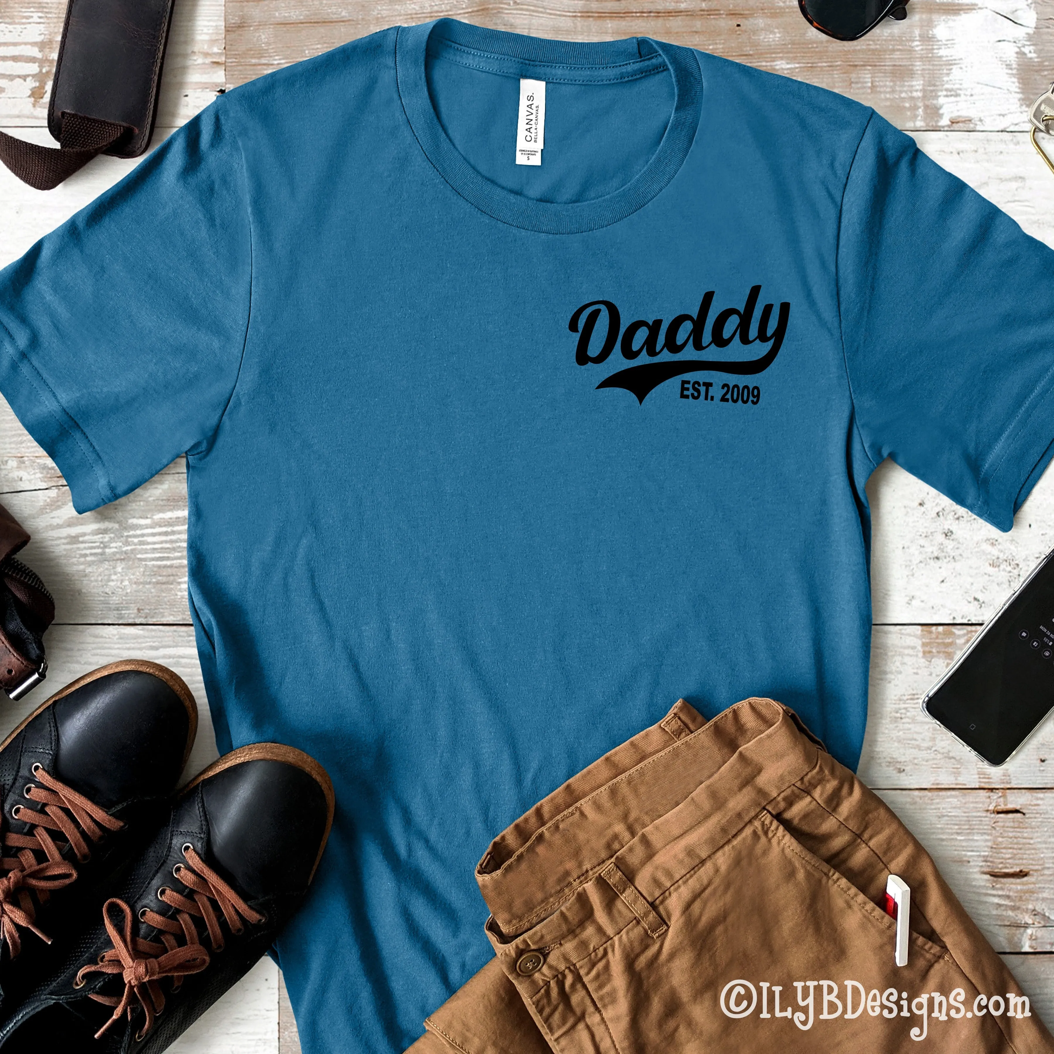 Daddy Established Shirt Personalized - Father's Day Shirt - Father's Day Gift - Dad Gift