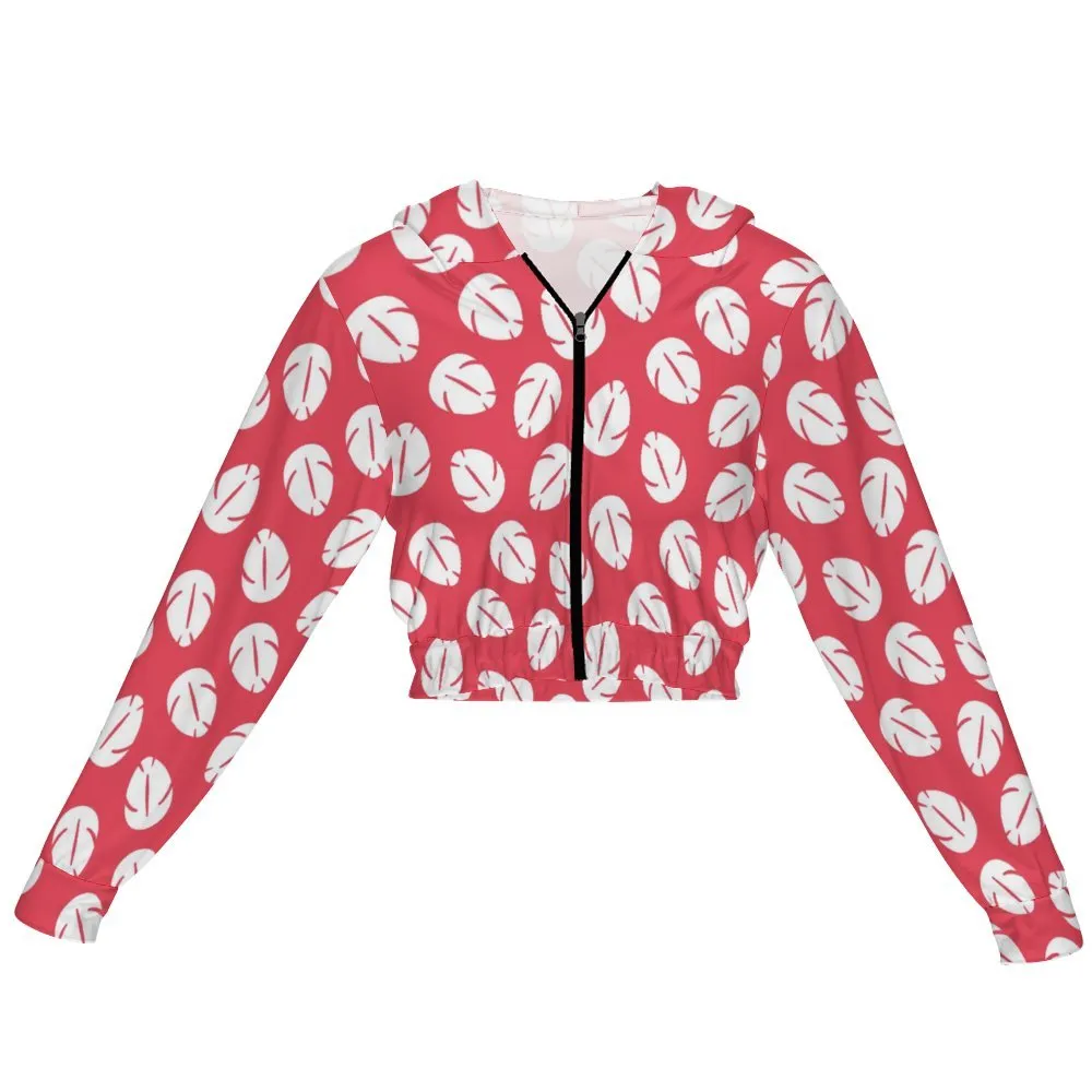 Disney Lilo And Stitch Lilo's Dress Women's Cropped Zipper Jacket