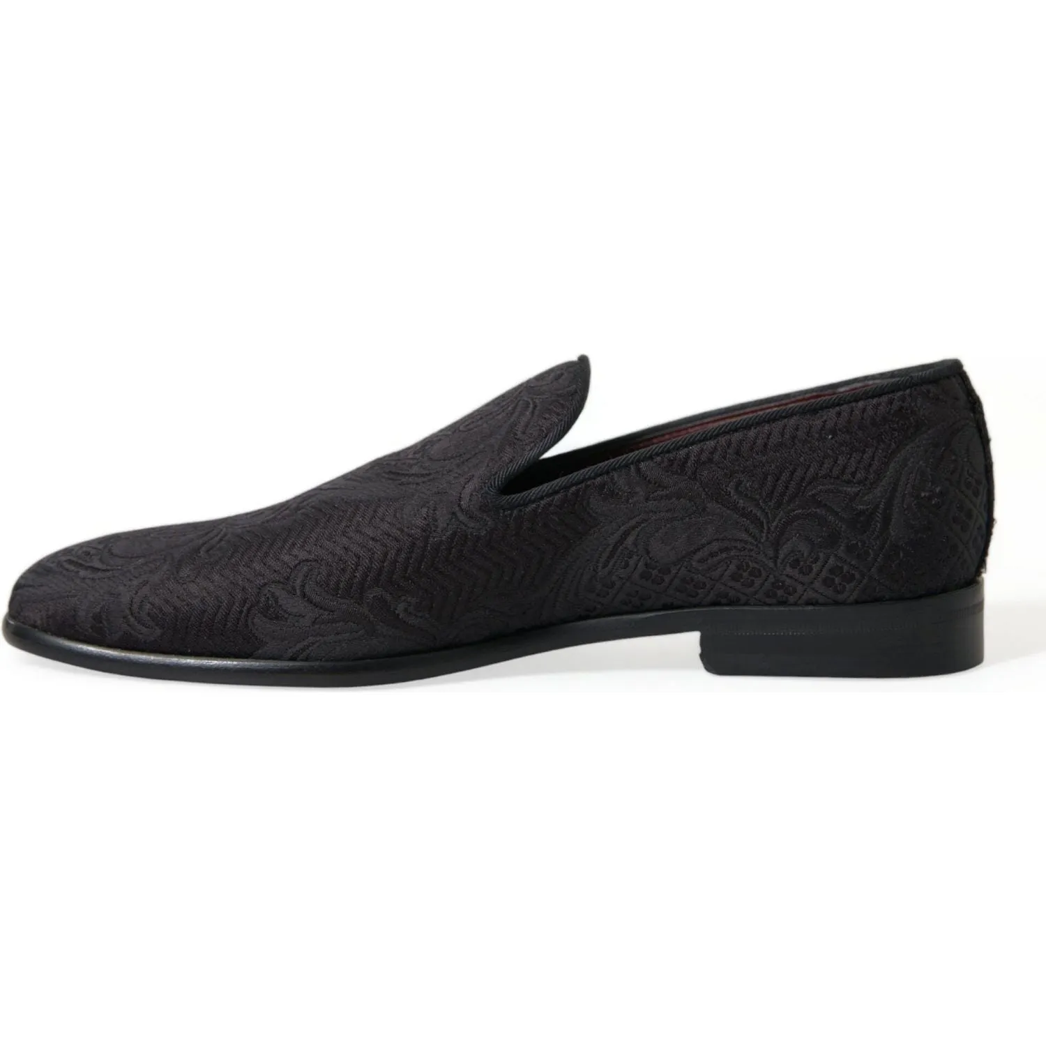 Dolce & Gabbana Elegant Black Brocade Dress Loafers