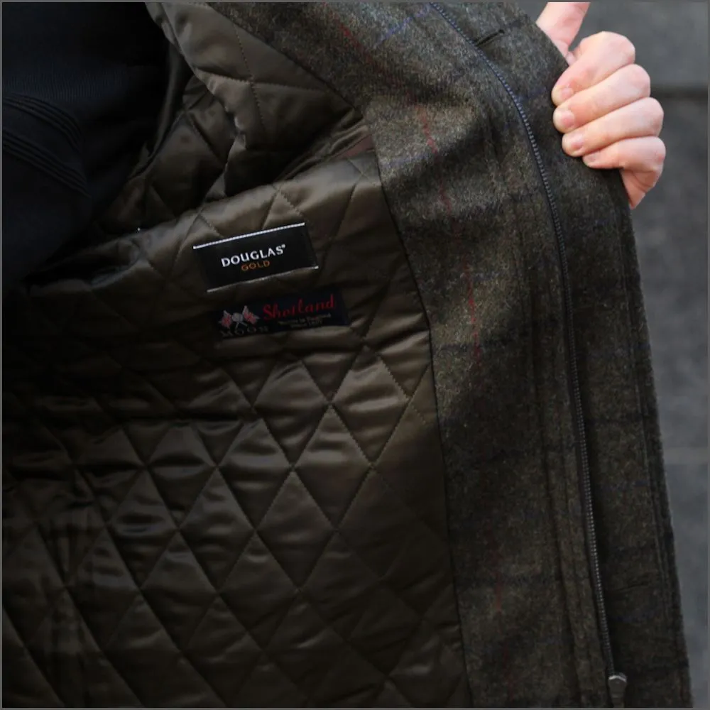 Douglas Frampton Brown Check Car Coat<>