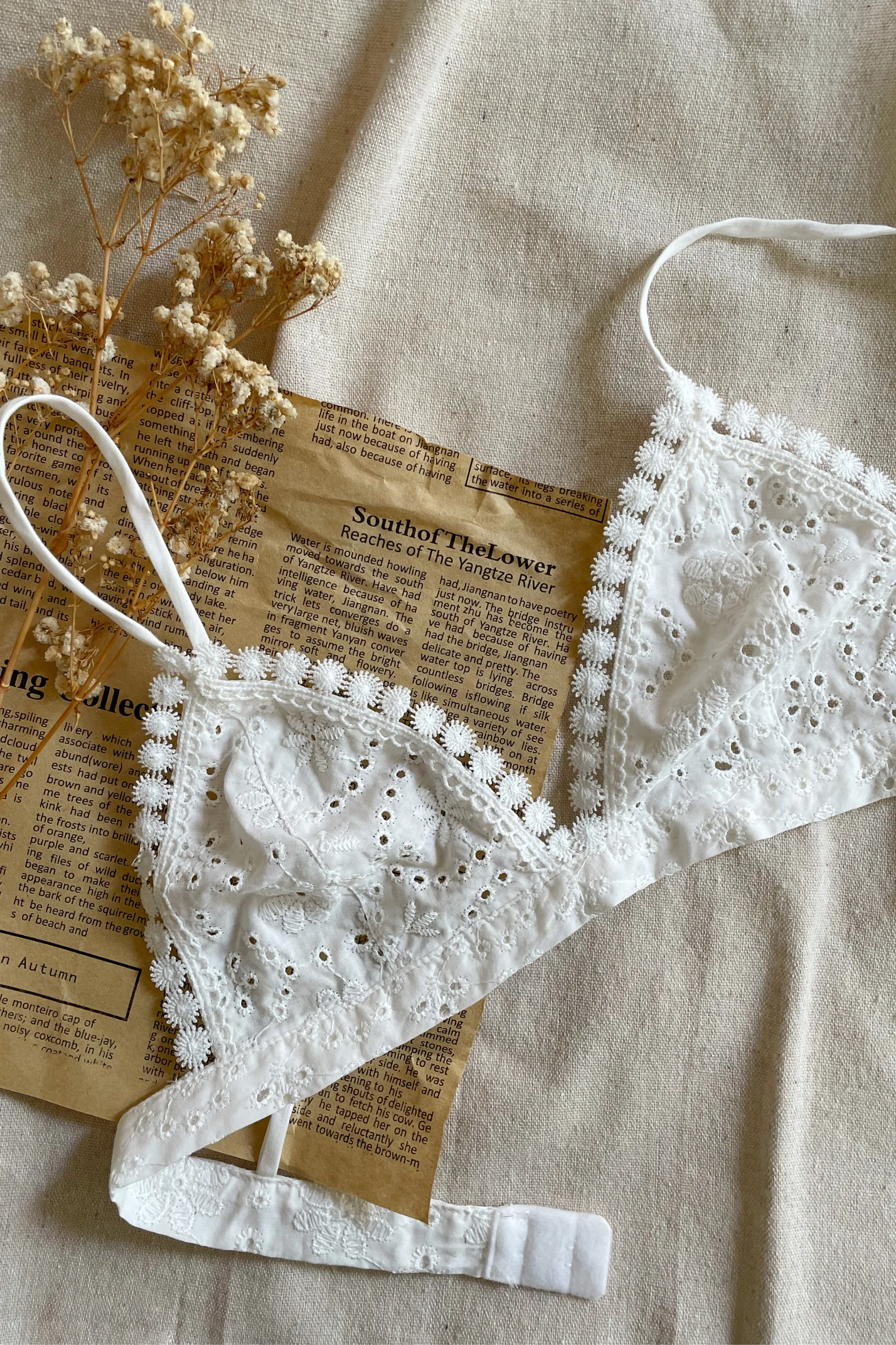 Dove Embroidered Bralette