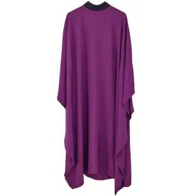 DRESS "BELLA" IN VIOLET WITH NAVY NECKLINE