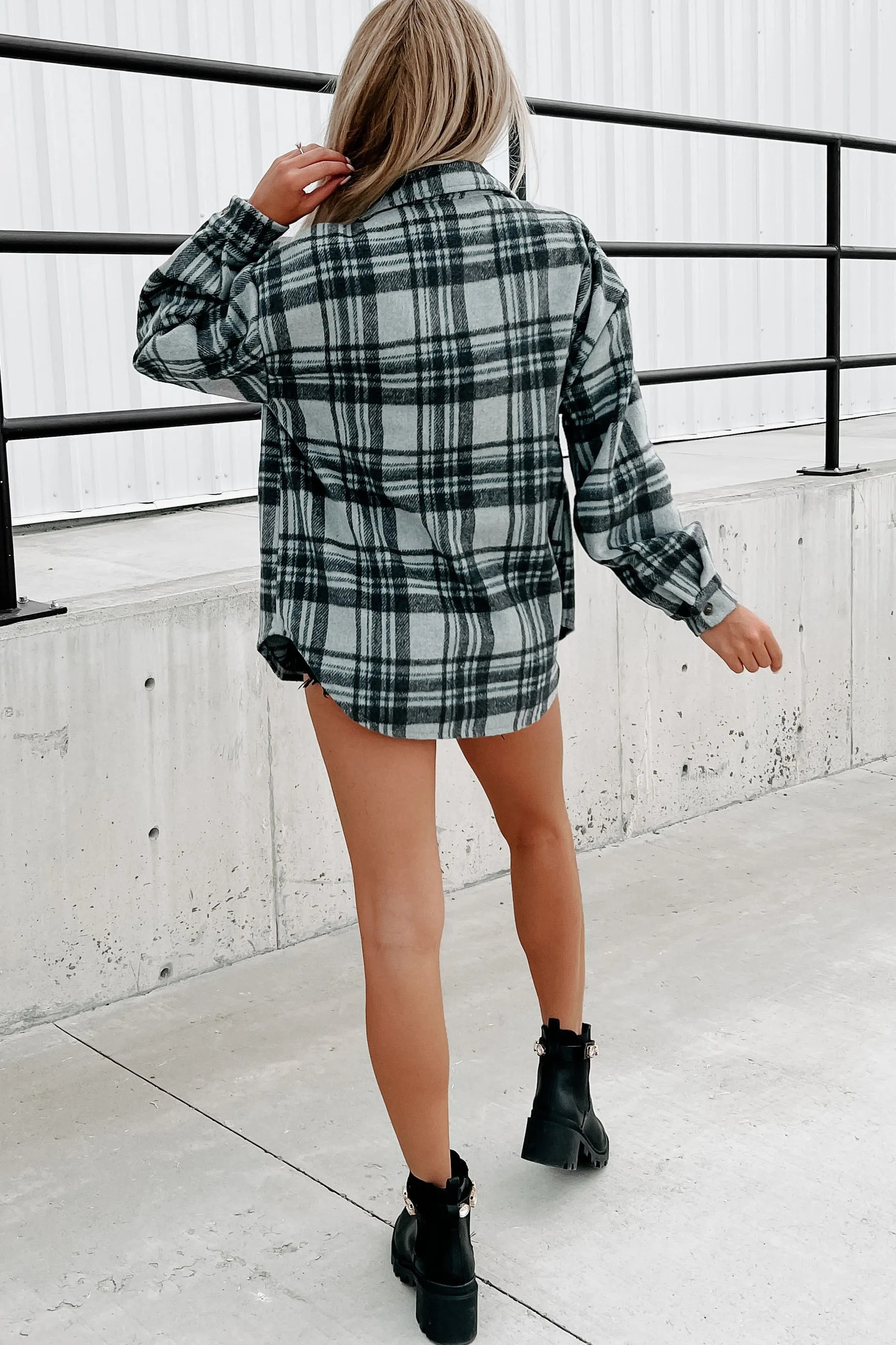 Everyone Knows Plaid Shacket (Moss)