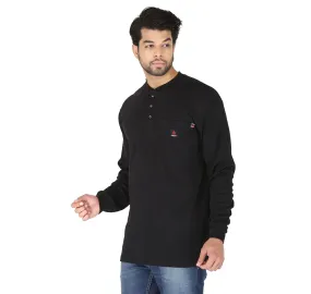 Forge FR Black Henley Shirt MFHNLY-004-BLK