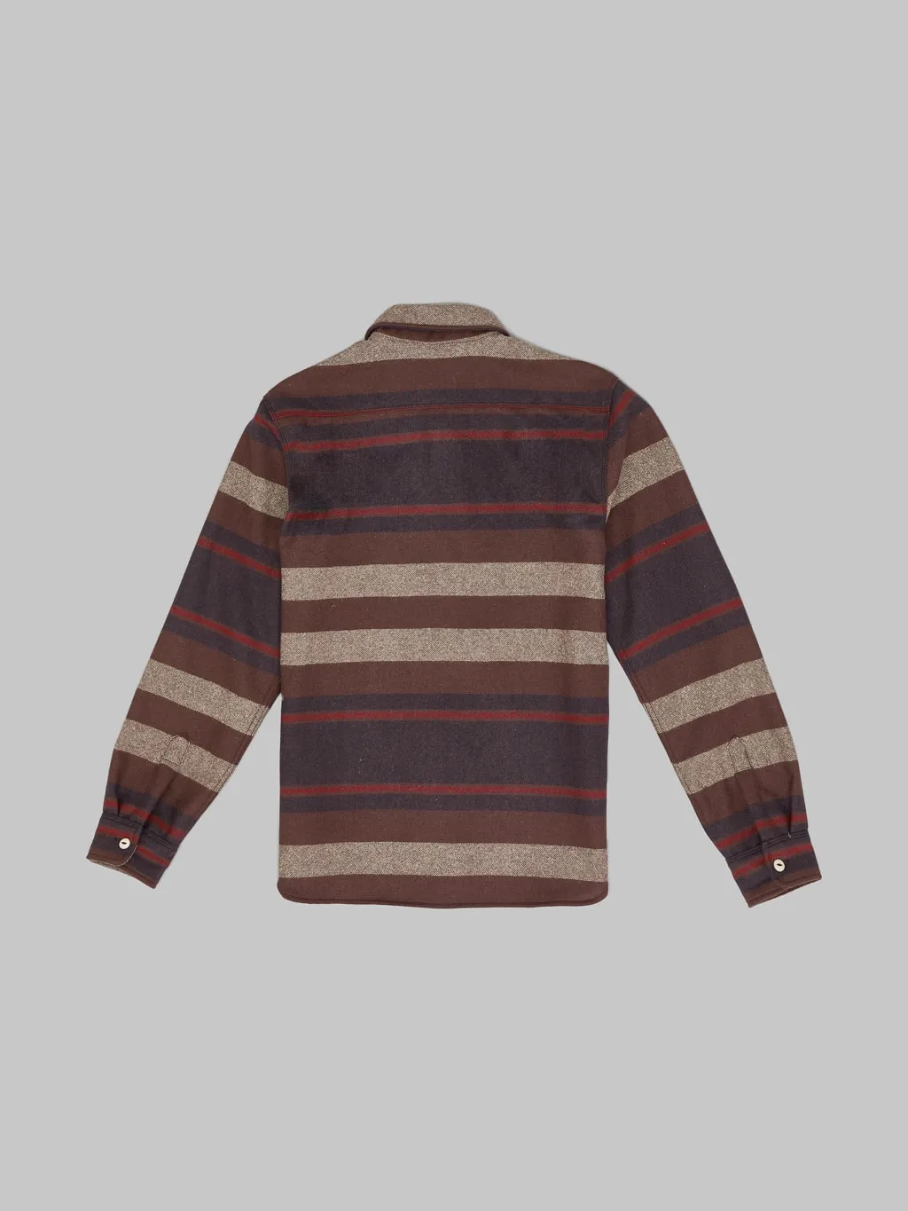 Freenote Cloth Benson Brown Stripe Overshirt