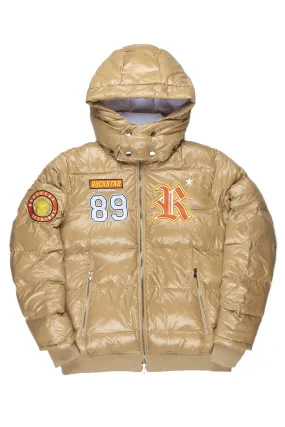 Girls Nasia Beige Puffer Jacket