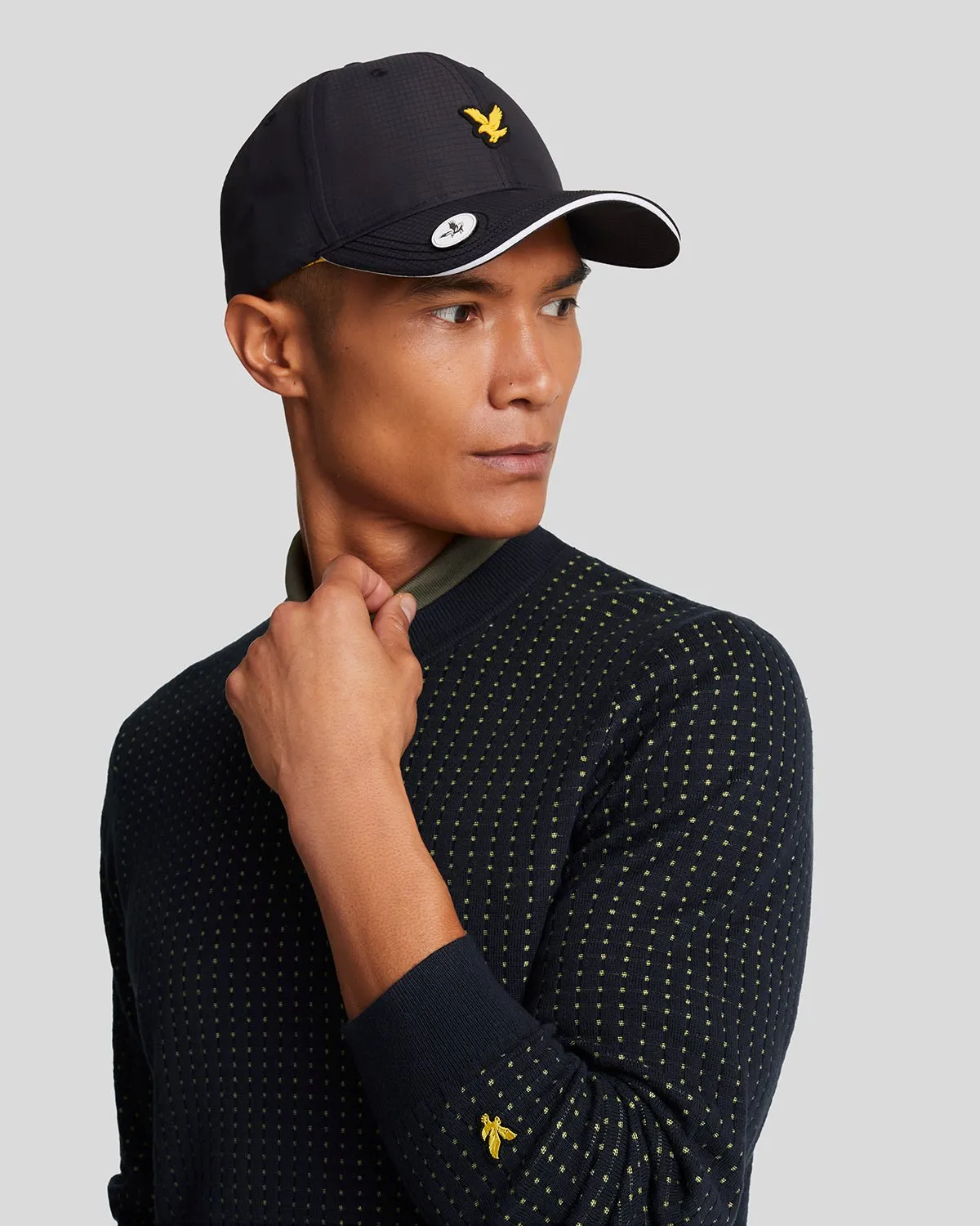 Golf Grid Crew Neck Jumper