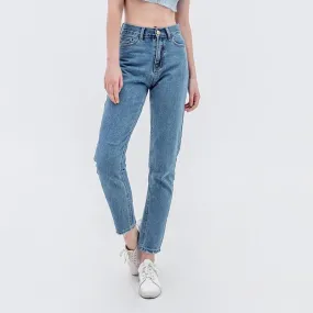 Harem High Waist Blue Straight Jean