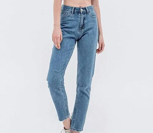 Harem High Waist Blue Straight Jean