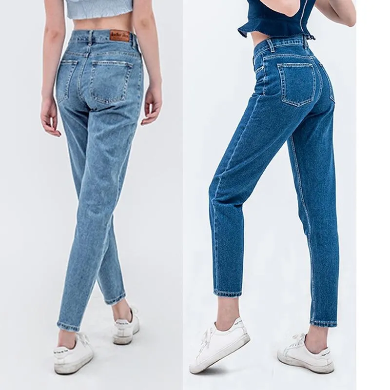 Harem High Waist Blue Straight Jean