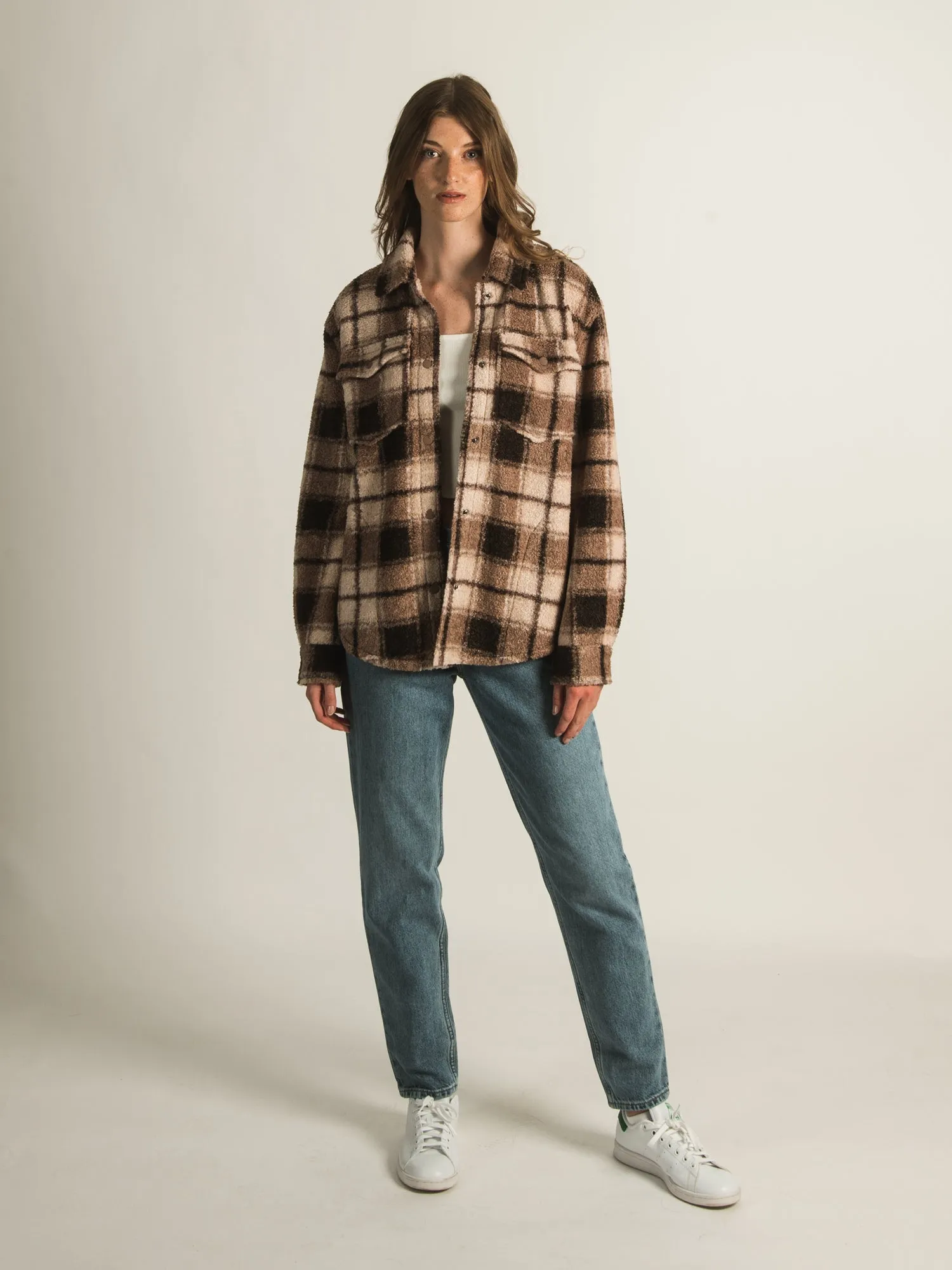 HARLOW PLAID LOOPER SHIRT JACKET - CLEARANCE