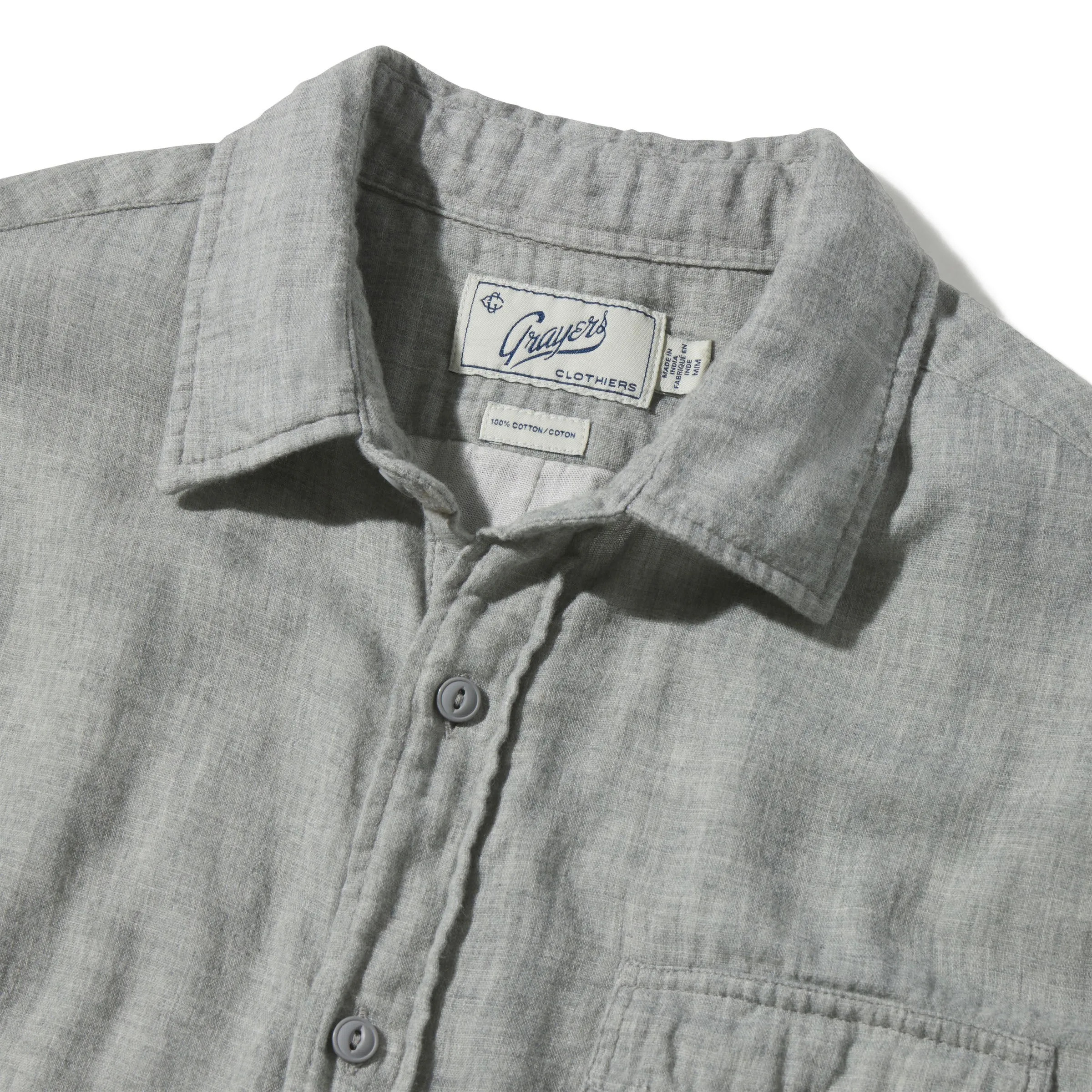 Hartford Double Cloth Shirt - Charcoal Heather