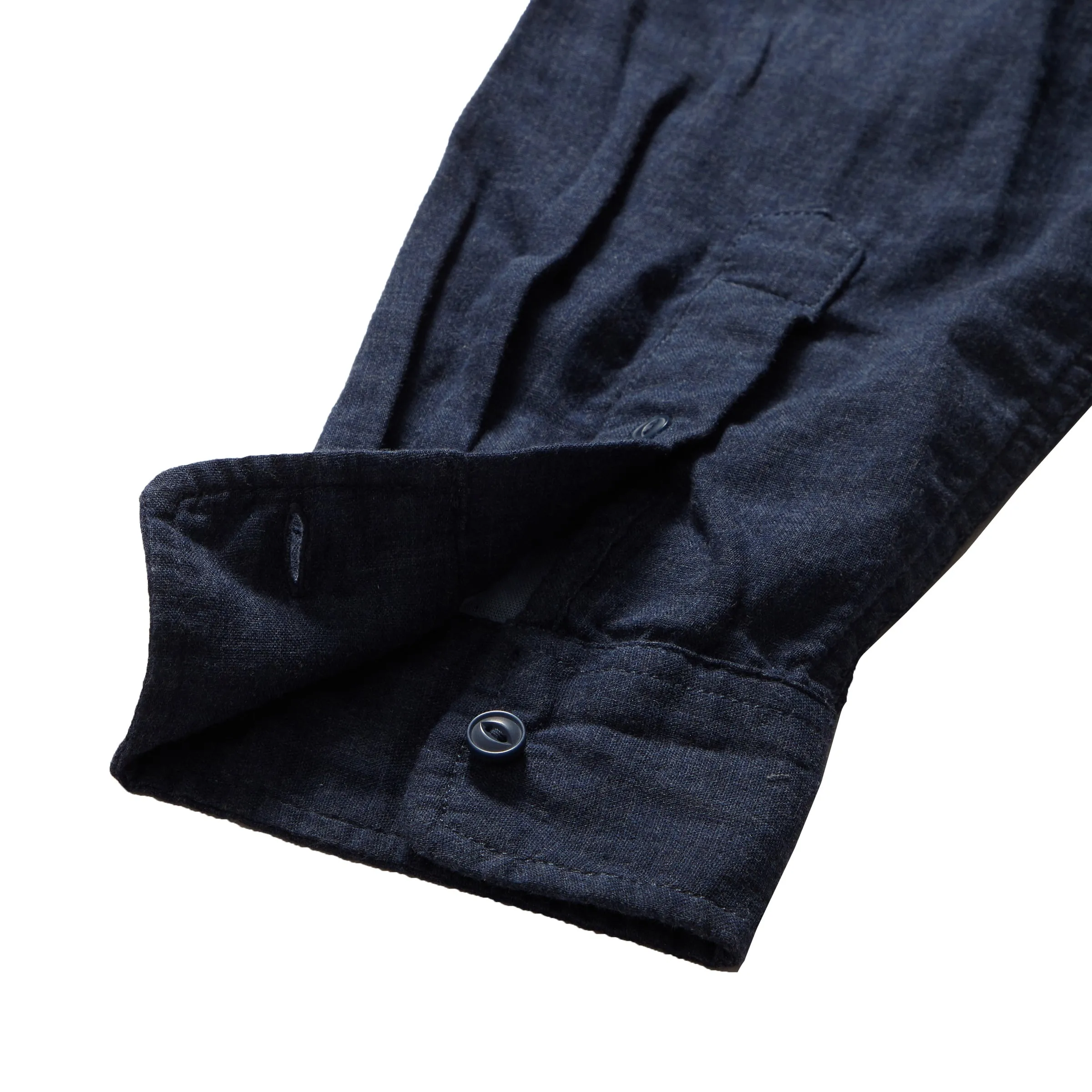 Hattox Double Cloth Shirt - Navy Heather