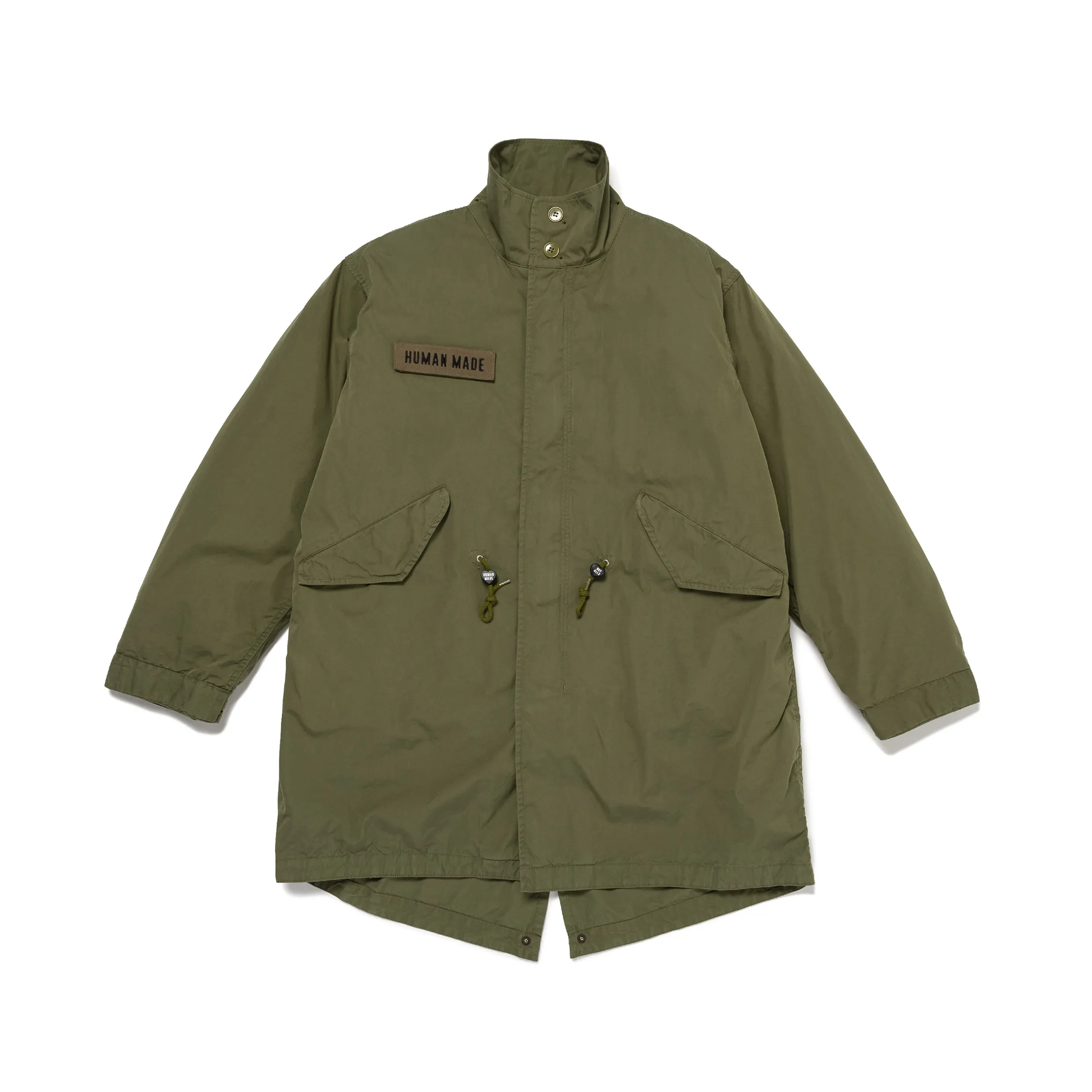 Human Made Fishtail Coat Olive Drab HM27JK002